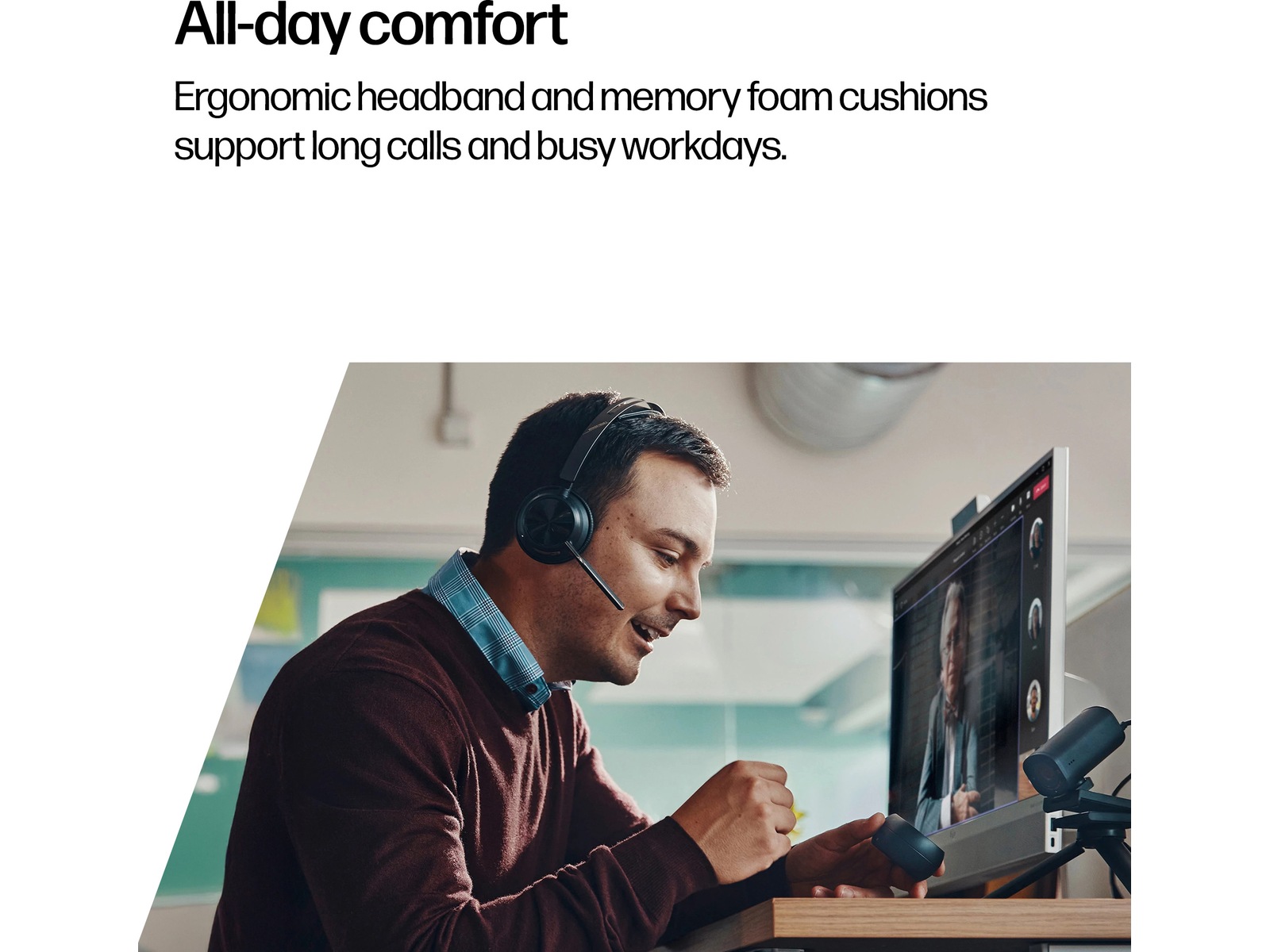 HP Poly Voyager Focus 2 MS USB-C trådløst headset Trådløst headset