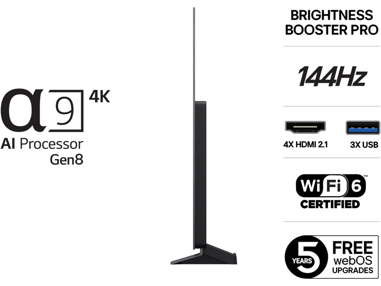 55 tommer LG OLED C5 AI 4K Smart TV 2025 50 - 59 tommer TV