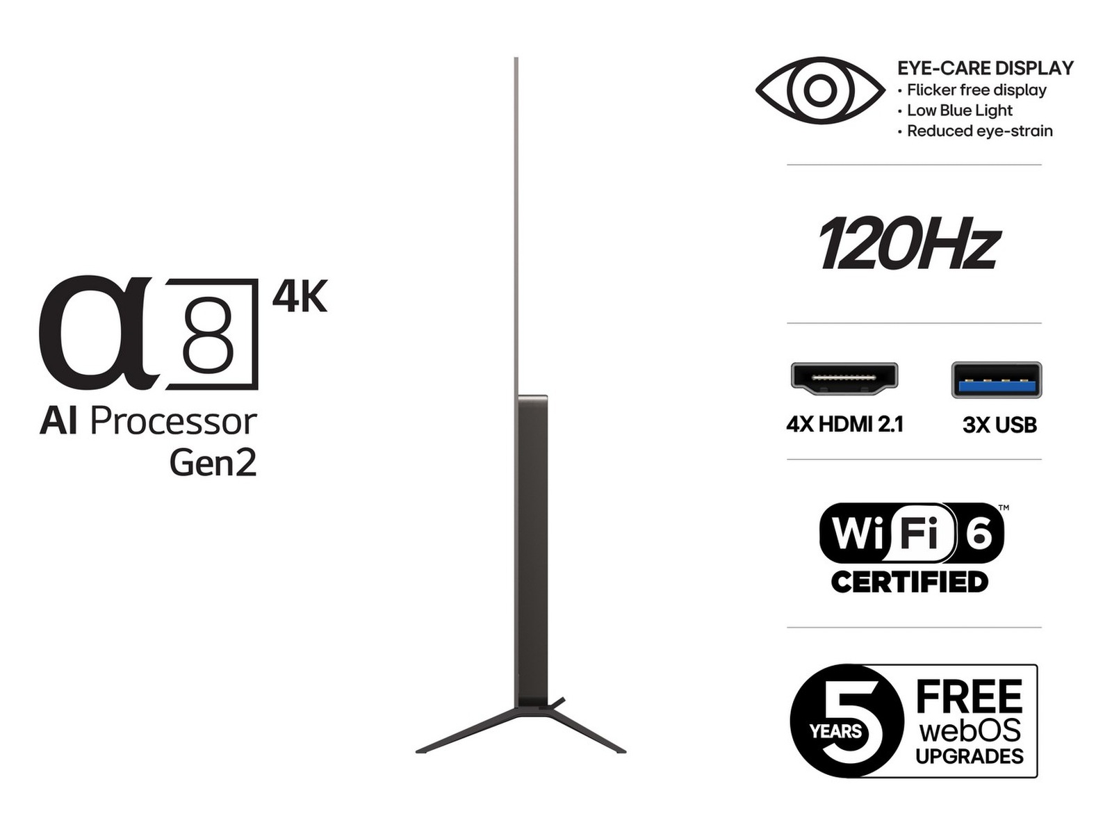 LG 77" B5 AI 4K OLED smart-tv (2025) 70 - 79 tommer TV