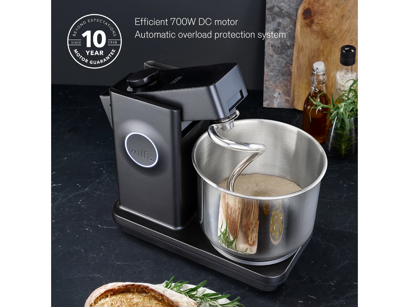 KM2BS-T70 Probaker timer sort med SS-krog Køkkenmaskiner