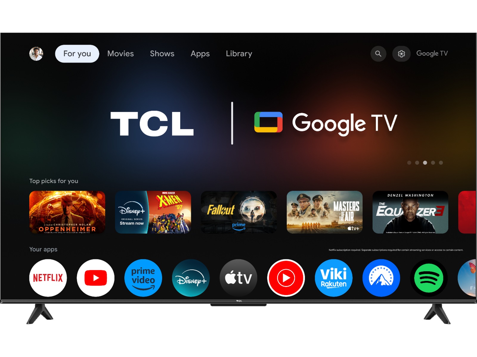 TCL 4K LED Google TV 55V6C 50 - 59 tommer TV