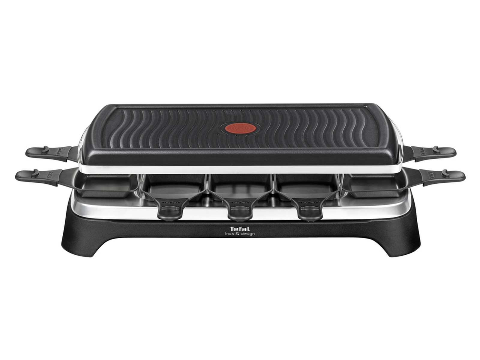 Tefal RE458812 raclette Inox & Design 10 pander (sort) Andet køkkenudstyr