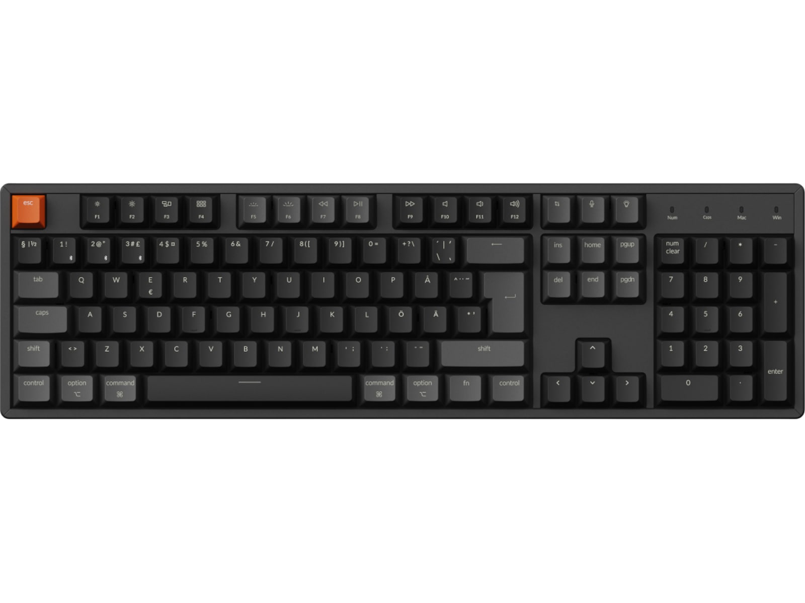 Keychron K10 V2 trådløst tastatur RGB Hot Swap QMK alu (Super Red) Gamingkeyboard