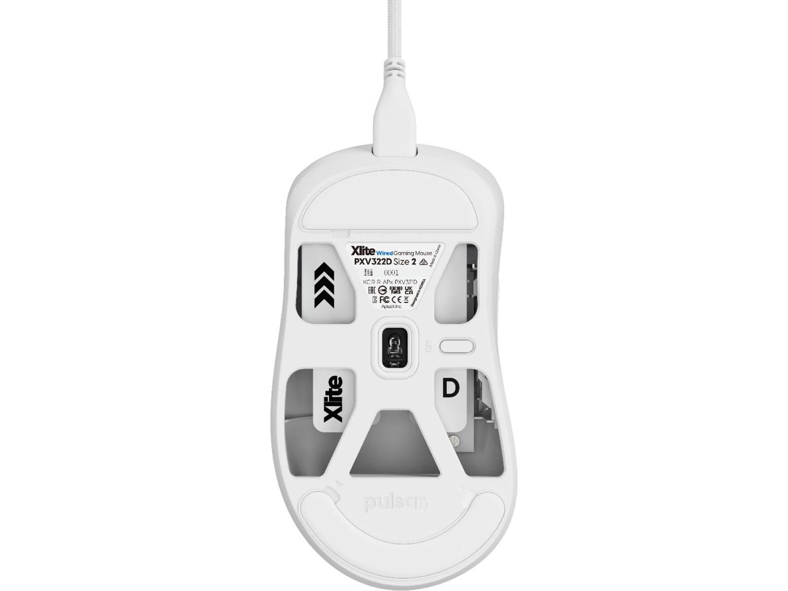 Pulsar Xlite medium gamingmus (hvid) Gamingmus