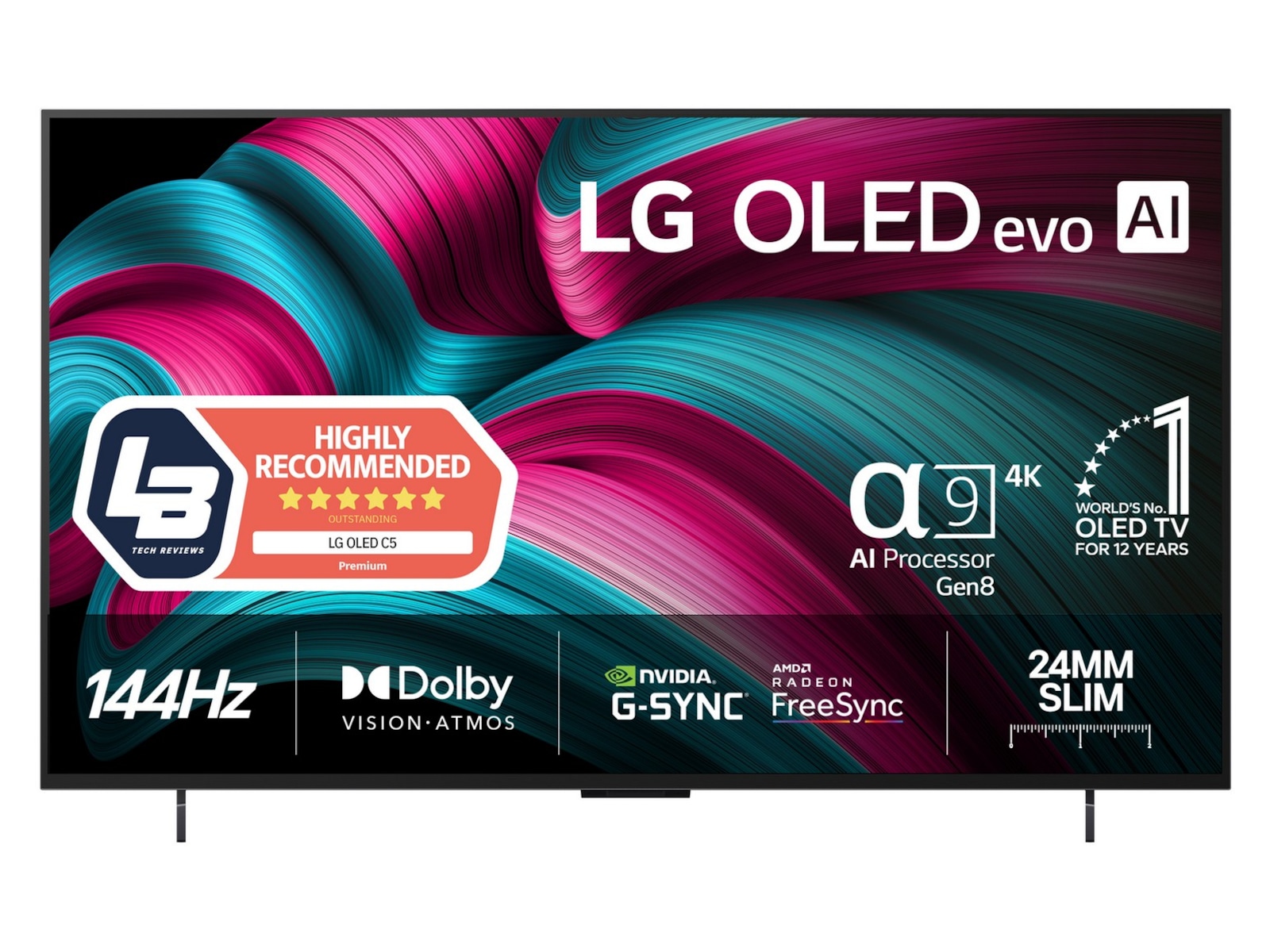 LG 42" C5 AI 4K OLED Smart TV (2025) Bundle 20 - 49 tommer TV