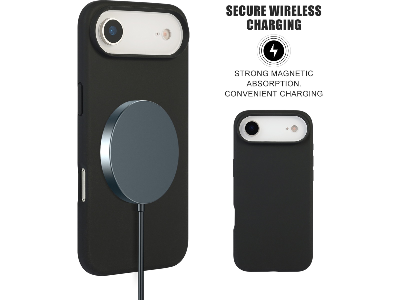 iiglo iPhone Air Magnetic Silikone cover (sort) Mobilcover