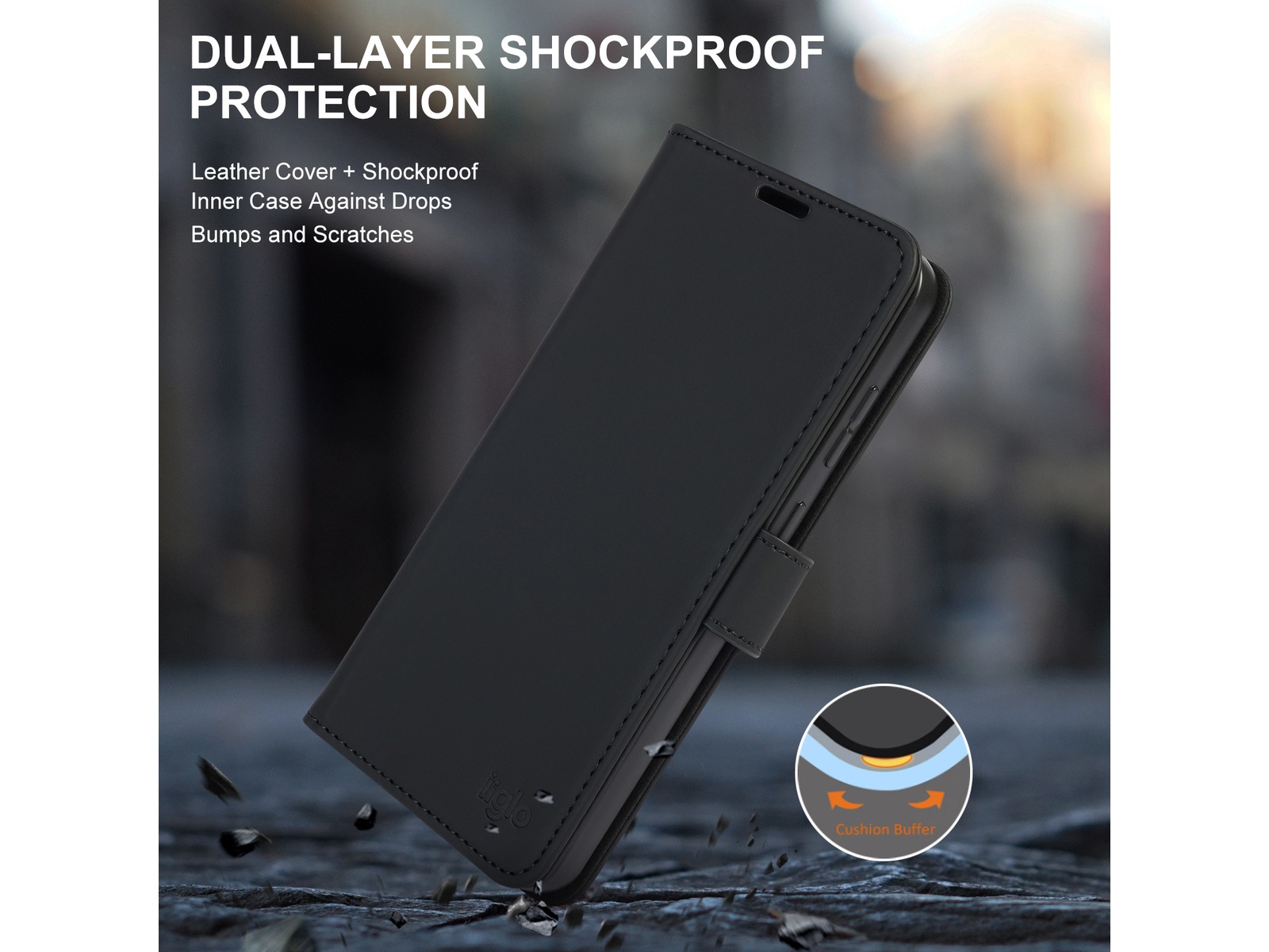 iiglo Galaxy S25 FE Wallet Cover (sort) Mobilcover