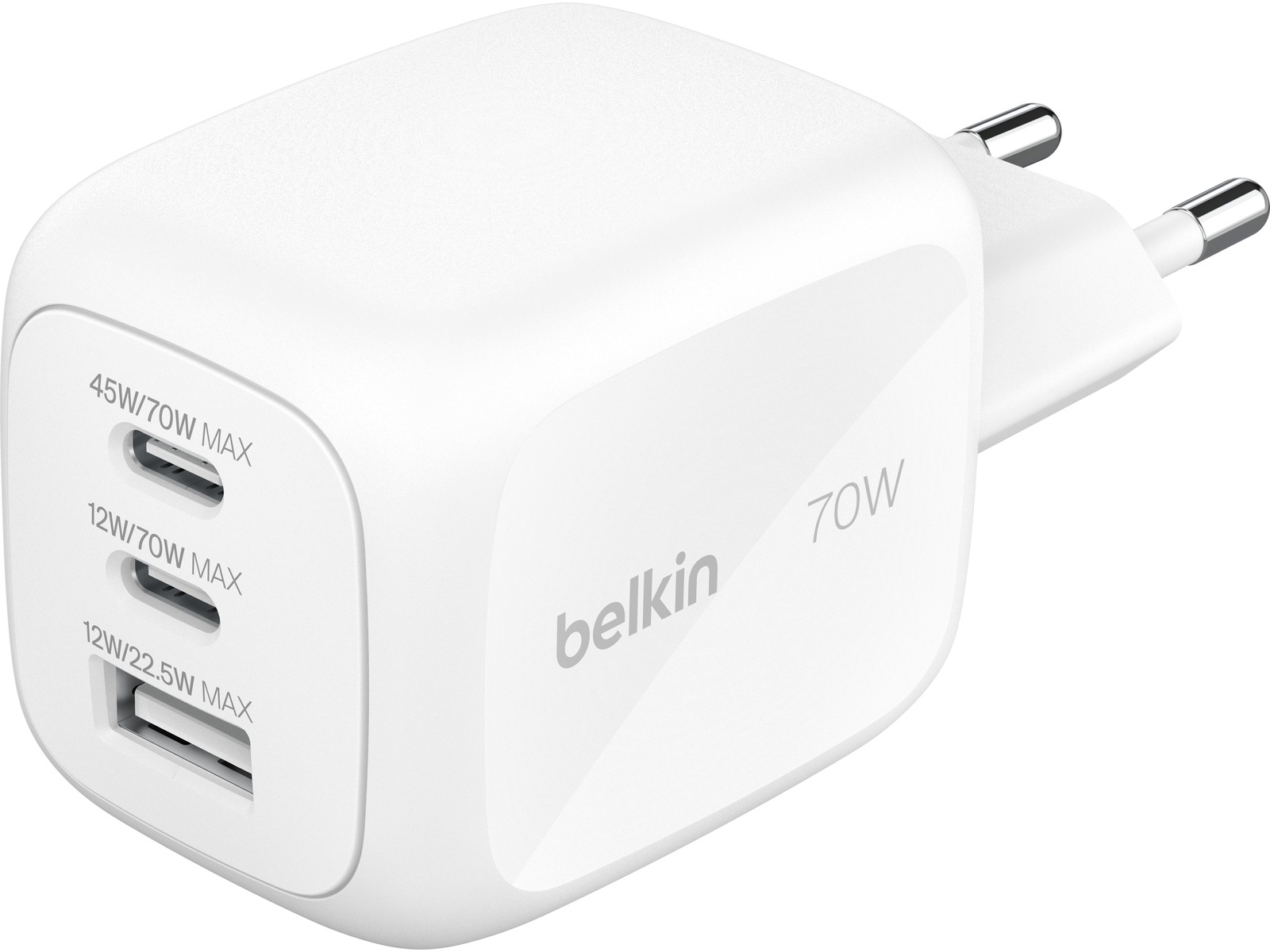 Belkin BoostCharge Pro GaN 70W vægoplader + rejseadapter Mobilopladere