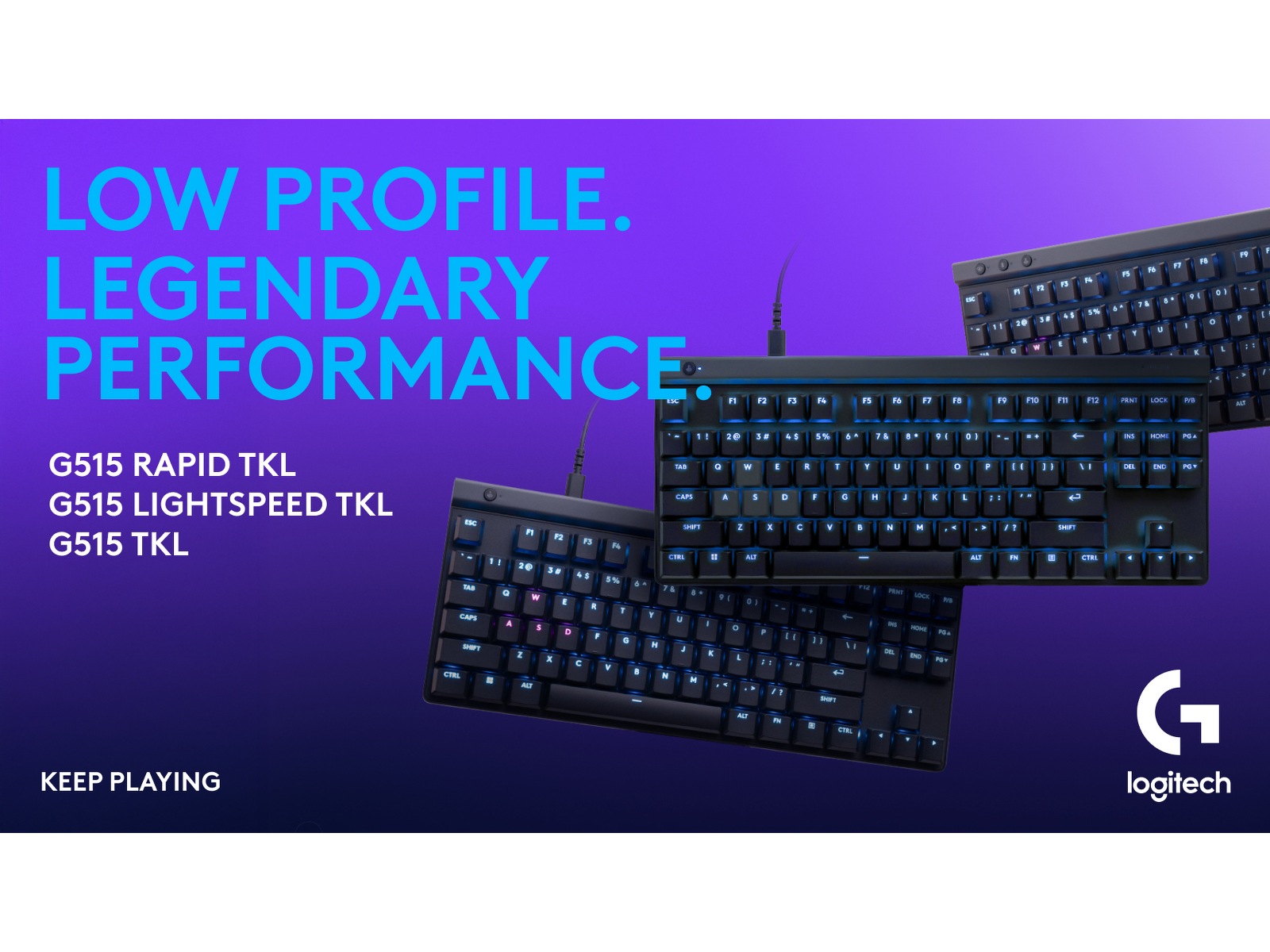 Logitech G515 TKL Rapid Gamingtastatur (sort) Gamingkeyboard