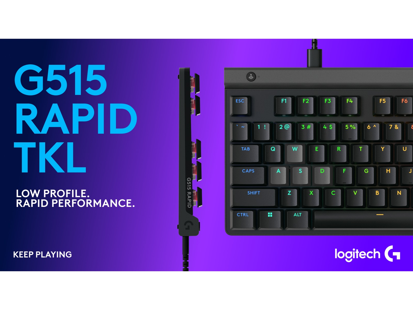 Logitech G515 TKL Rapid Gamingtastatur (sort) Gamingkeyboard