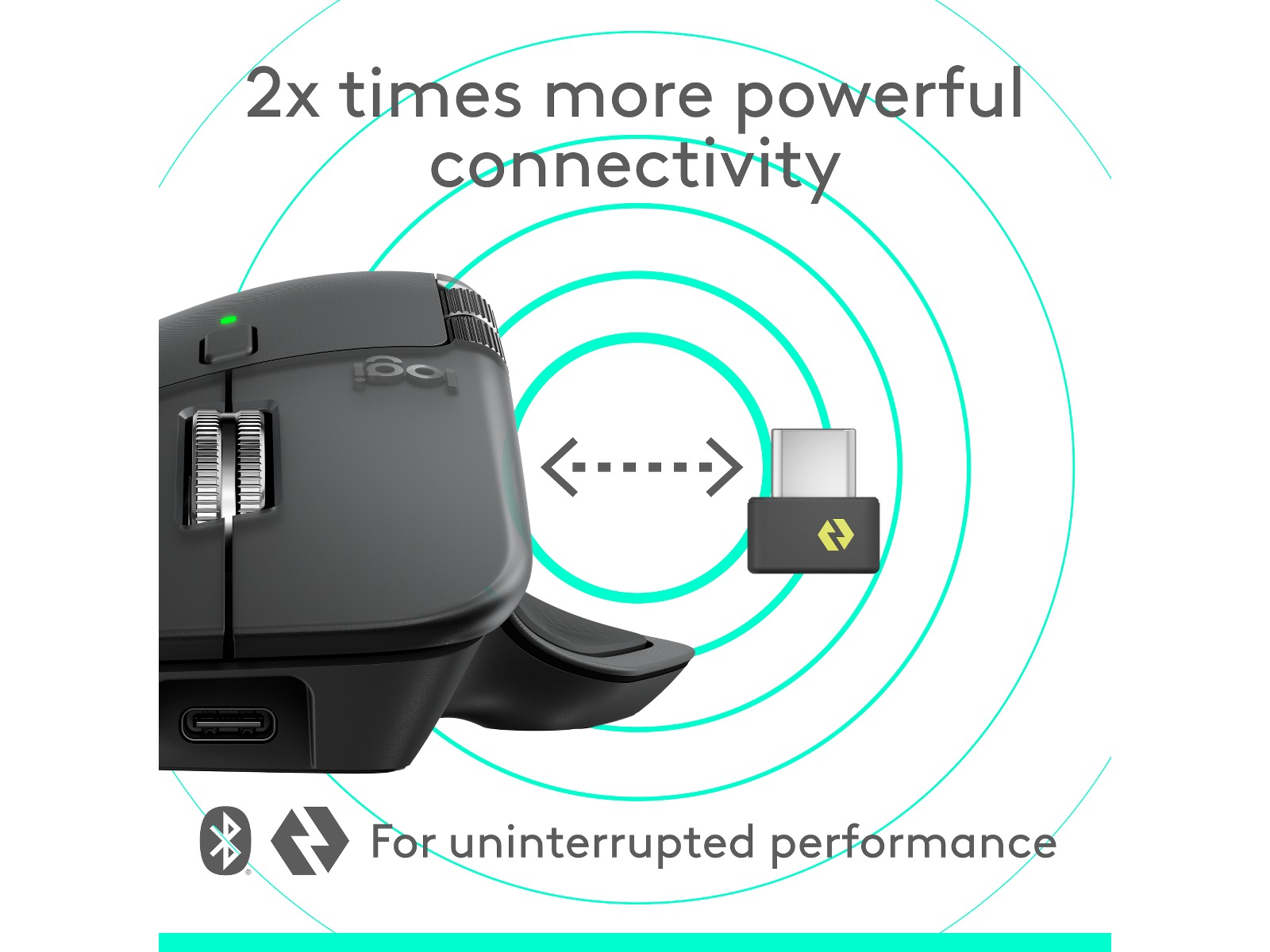 Logitech MX Master 4 Trådløs Ergonomisk Mus (grafitgrå) Mus