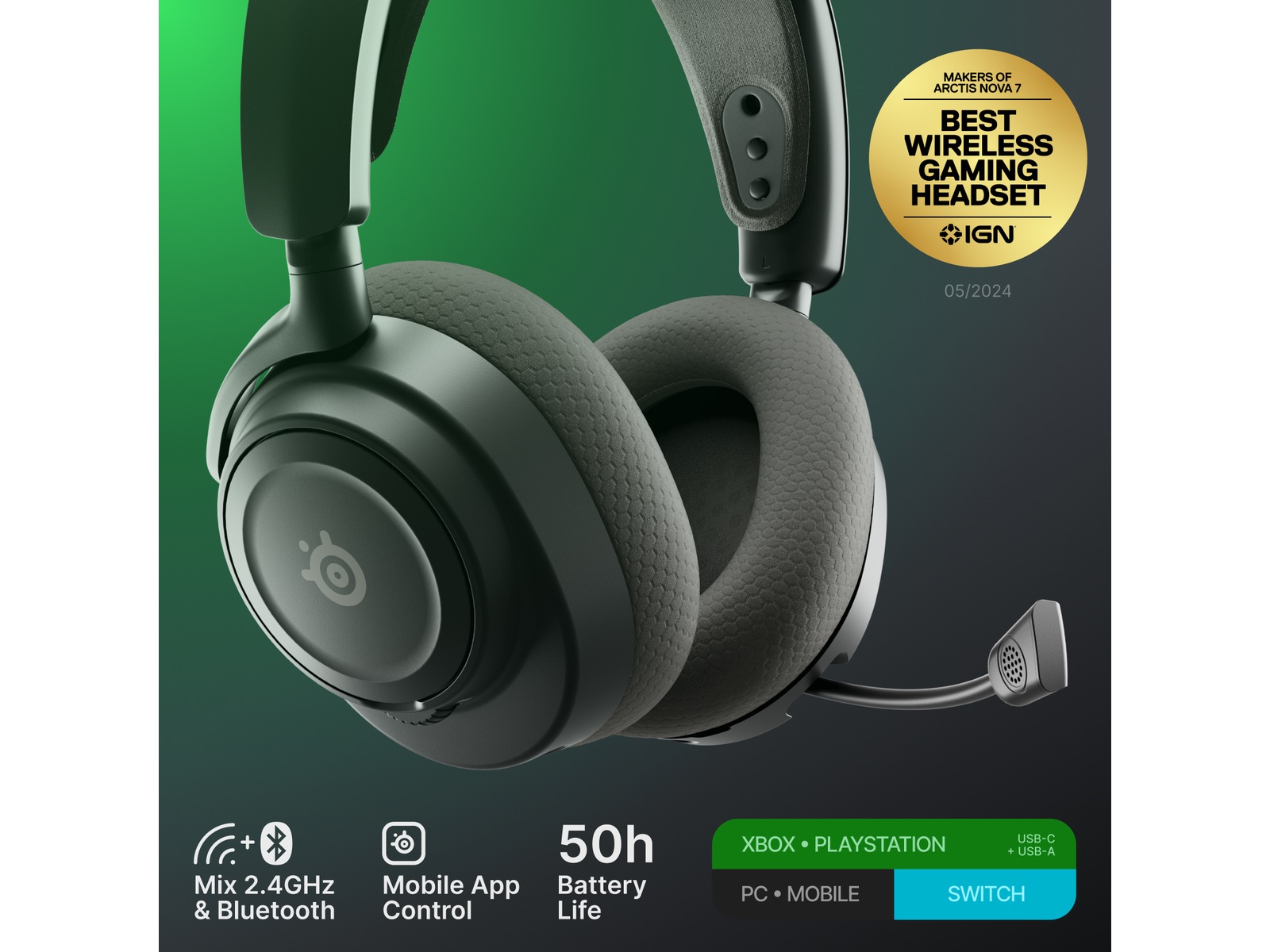 SteelSeries Arctis Nova 7X Gen 2 Trådlöst Gamingheadset (svart) Gamingheadset