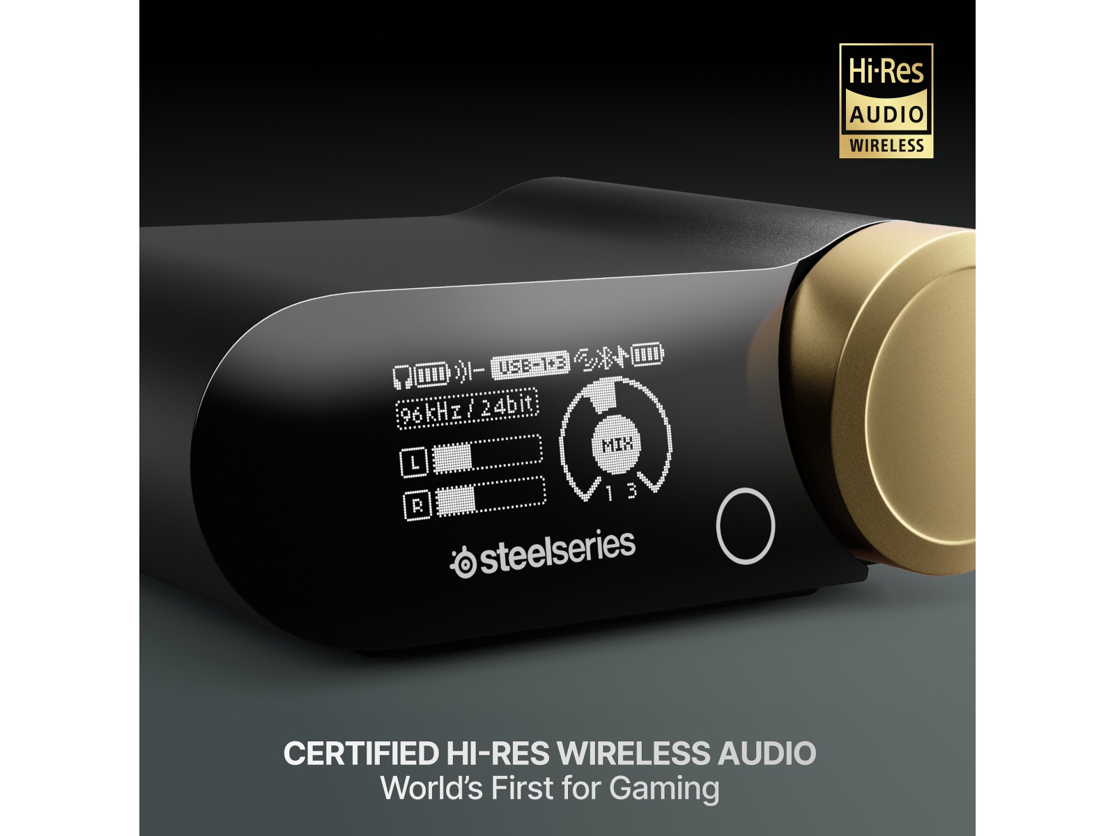 SteelSeries Arctis Nova Elite Trådløst Gamingheadset (salvie og guld) Gamingheadset