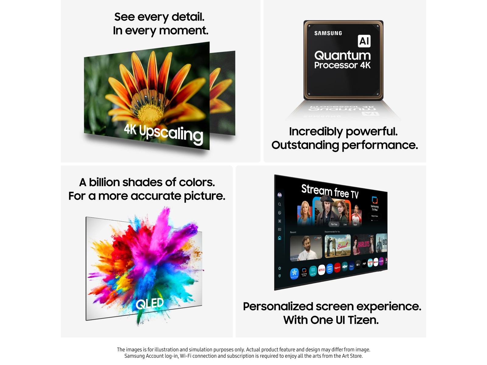 Samsung 75" Q6F QLED 4K smart-tv (2025) 70 - 79 tommer TV