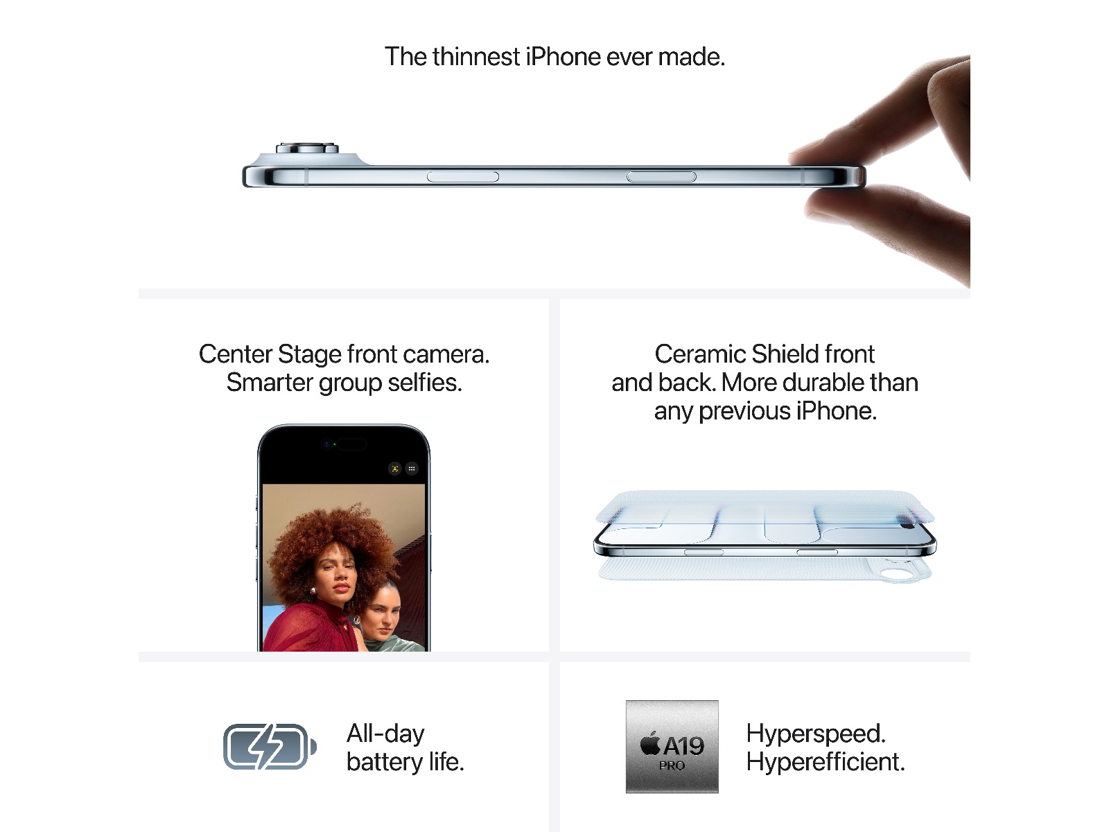 iPhone Air 256GB (skyhvid) Mobiltelefoner