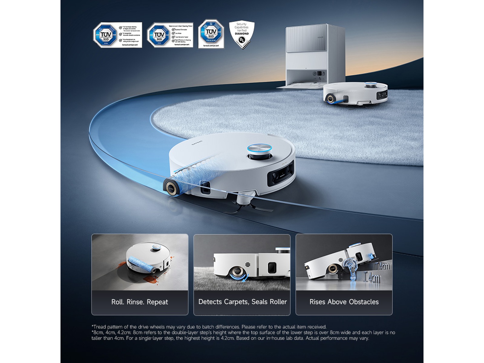 Dreame Aqua10 Ultra Roller Robotstøvsuger (hvidt) Robotstøvsugere