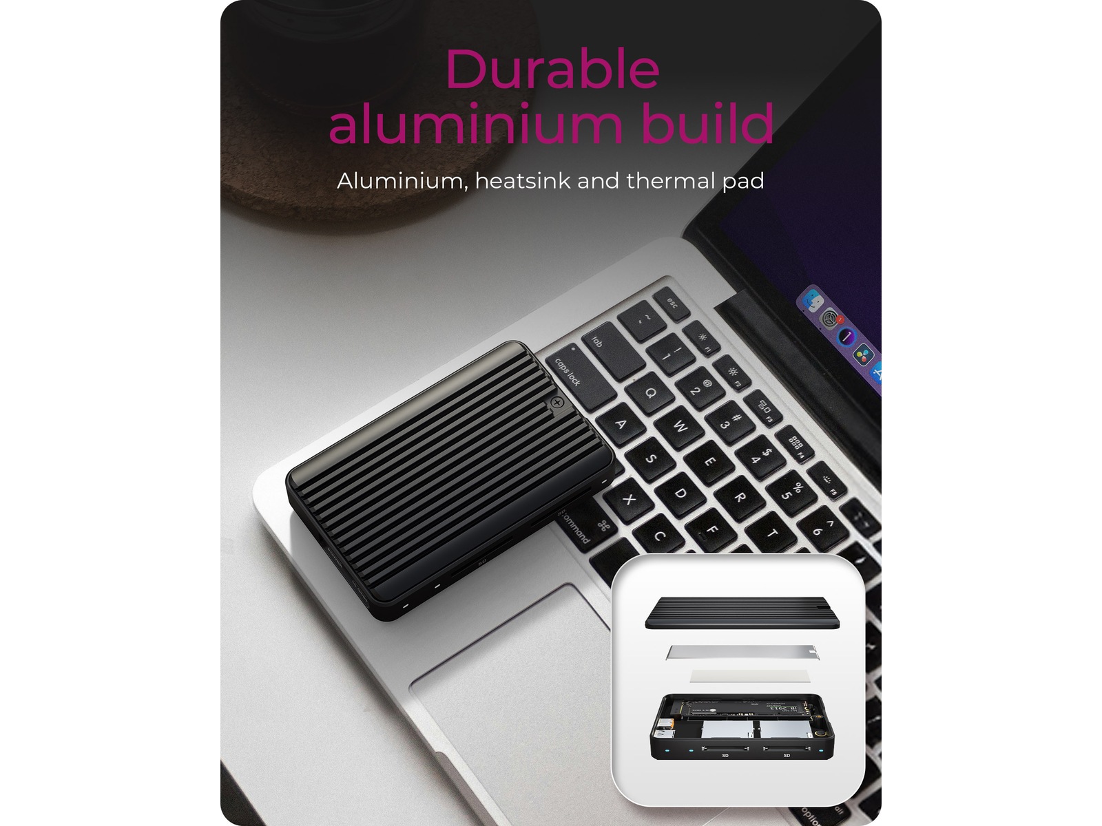 ICY BOX IB-CR602M-C31 M.2 SSD Enclosure Dockingstationer