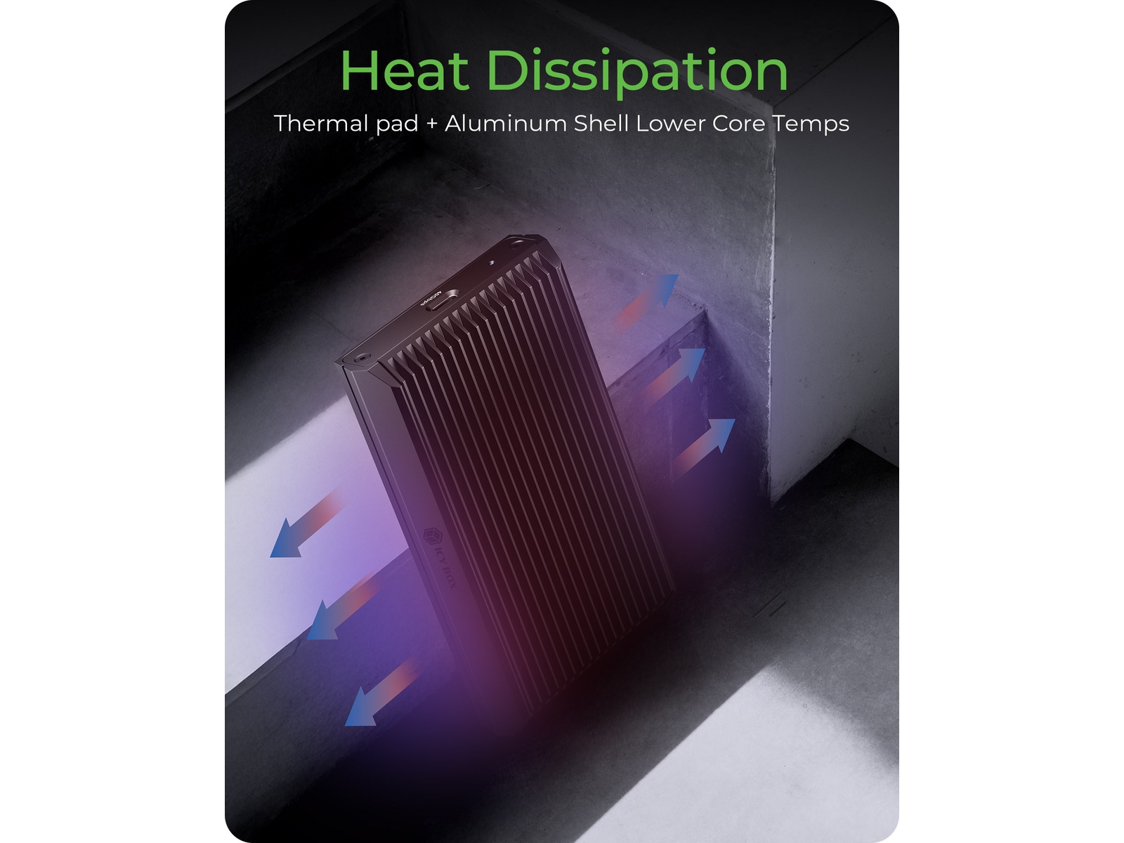 ICY BOX M.2 NVMe enclosure Eksterne Kabinetter