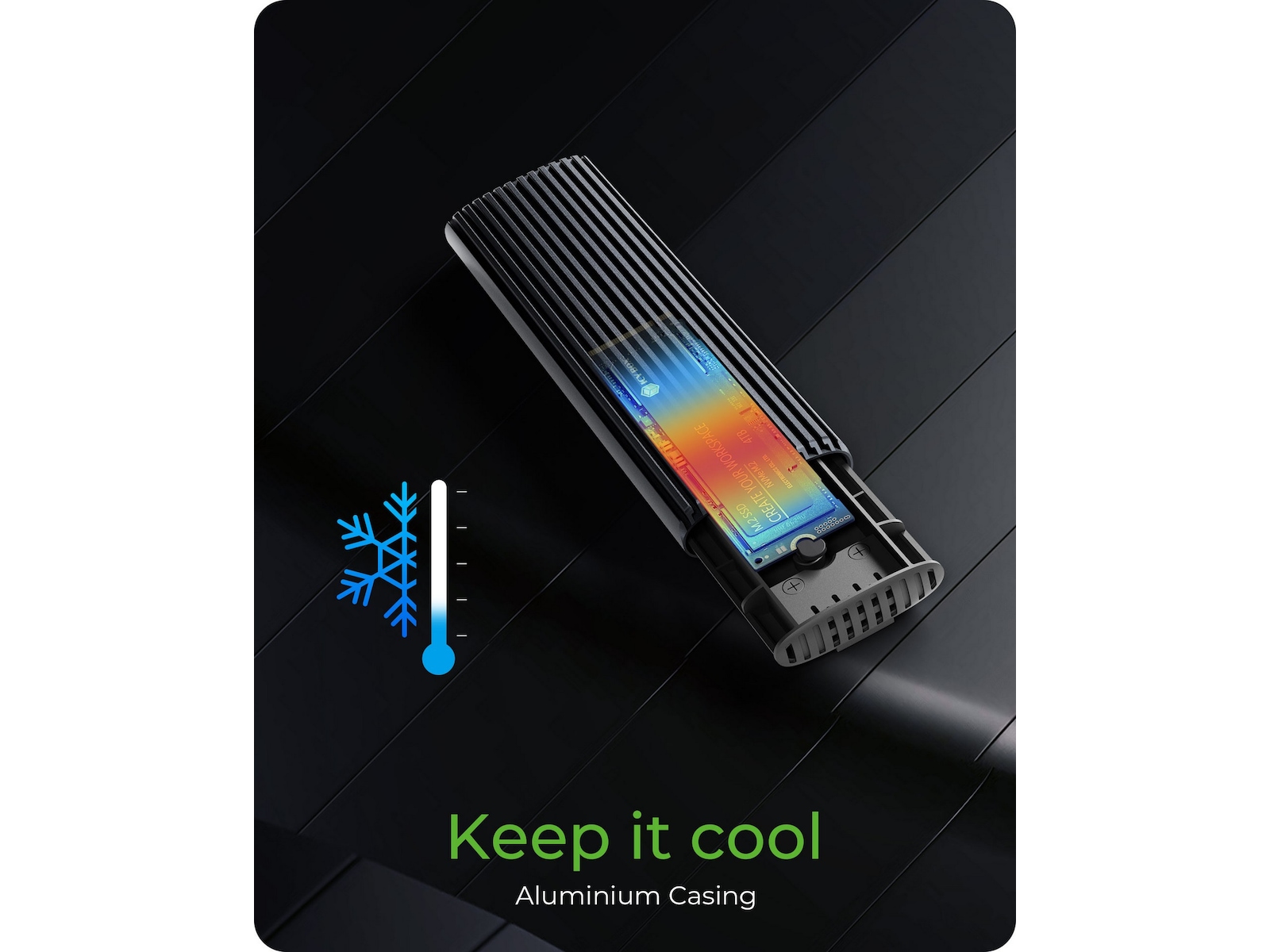Icy Box M.2 NVMe & SATA M.2 SSD kabinet Eksterne Kabinetter