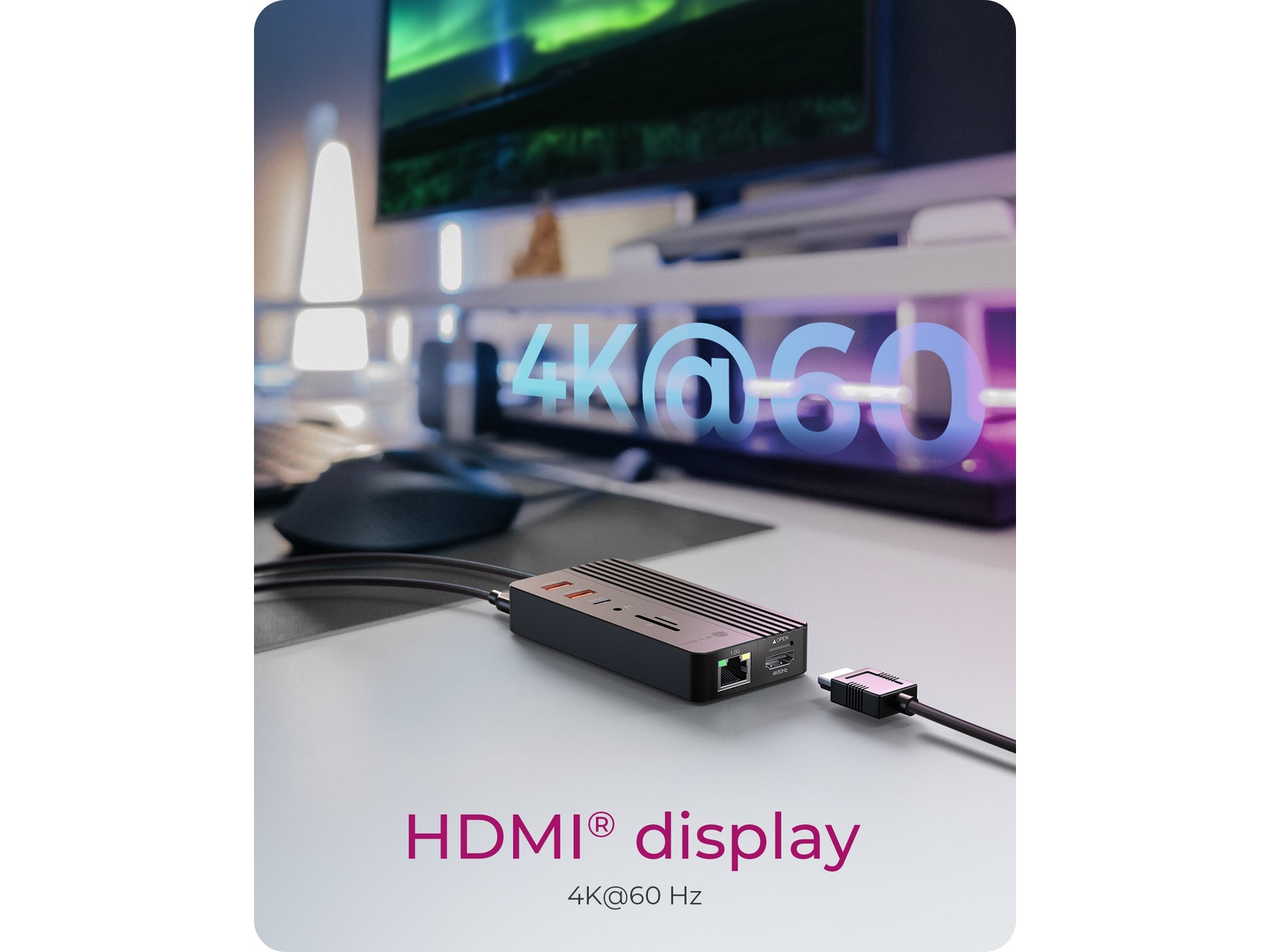 Icy Box 10 i 1 DockingStation Dockingstation og USB-hub