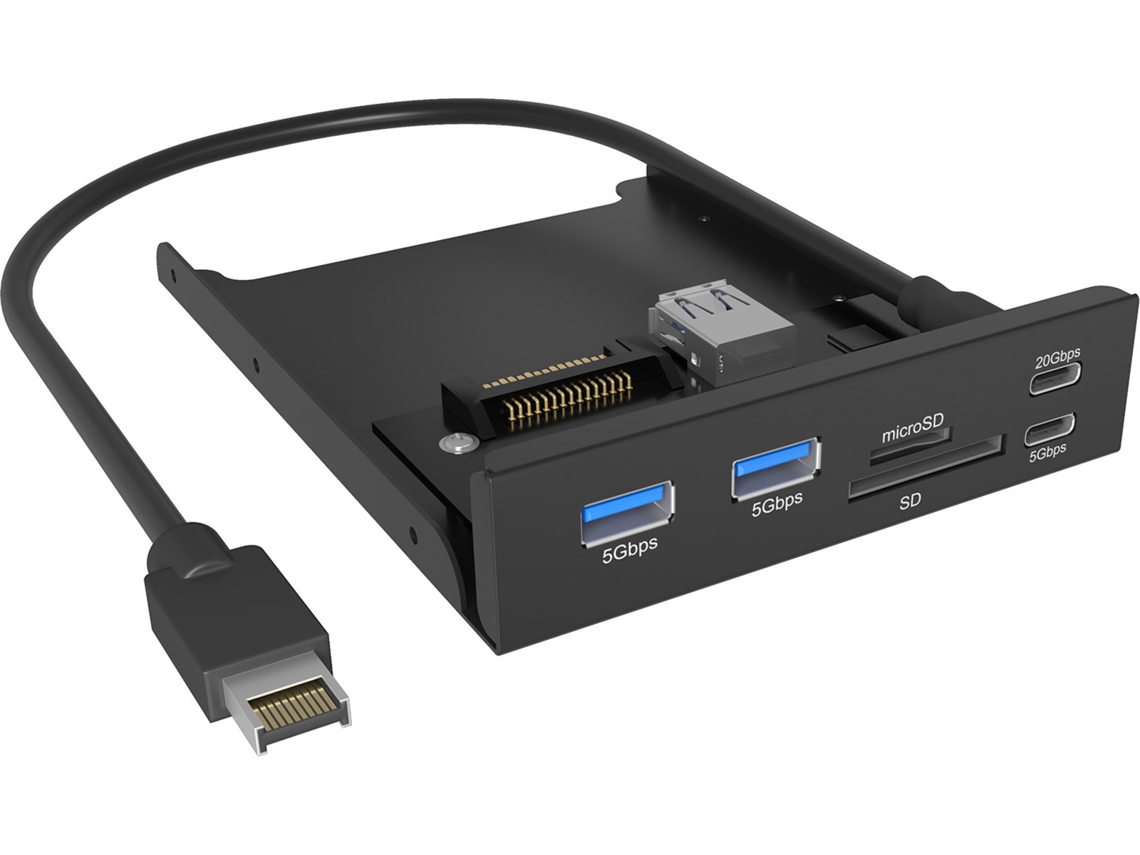 ICY BOX IB-HUB1419-i3 Front panel 3.5" USB/FireWire