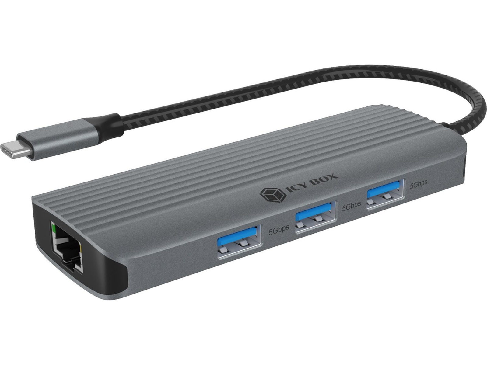 ICY BOX 6-i-1 Travel Docking Dockingstation og USB-hub