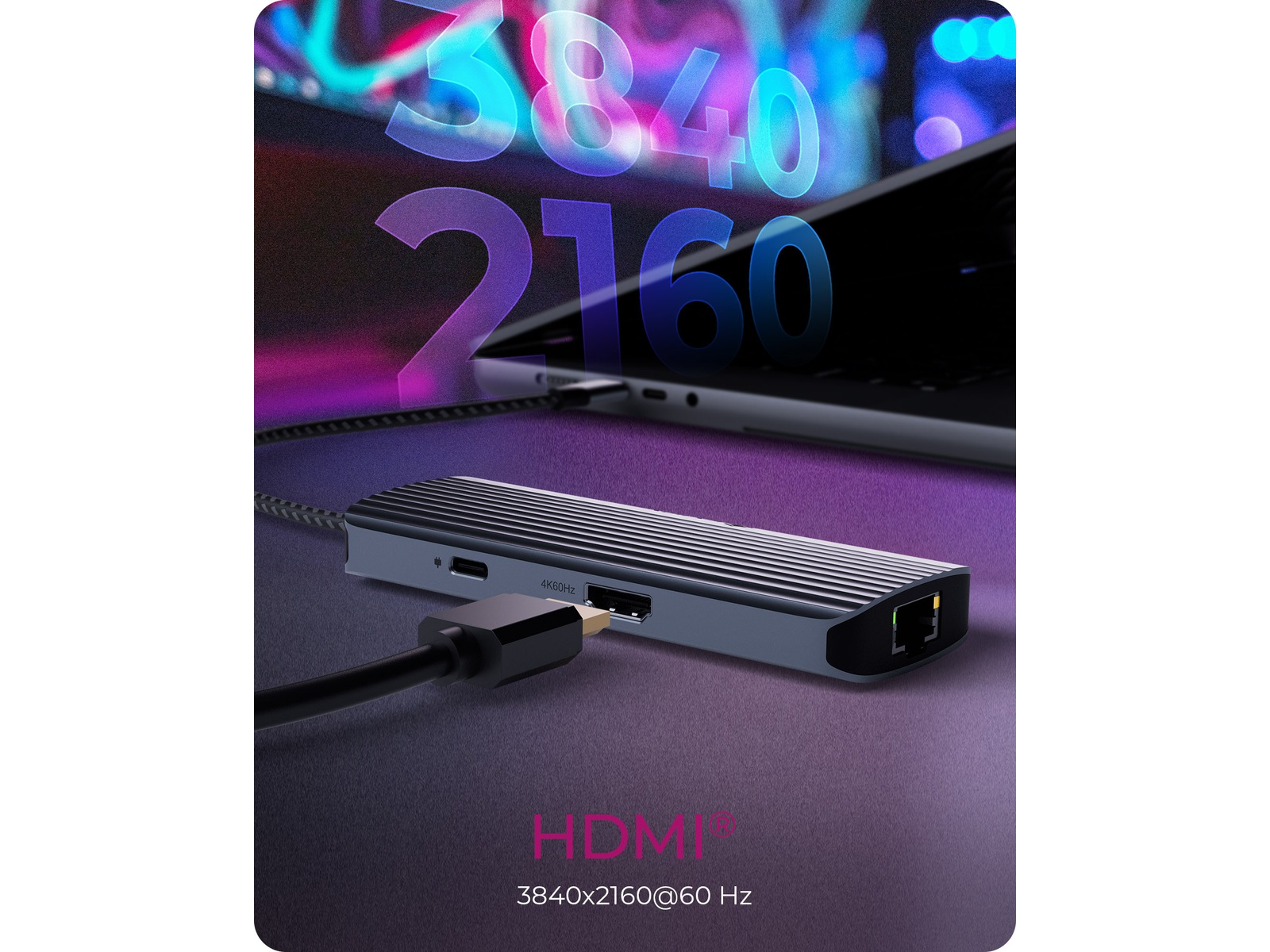 ICY BOX 6-i-1 Travel Docking Dockingstation og USB-hub