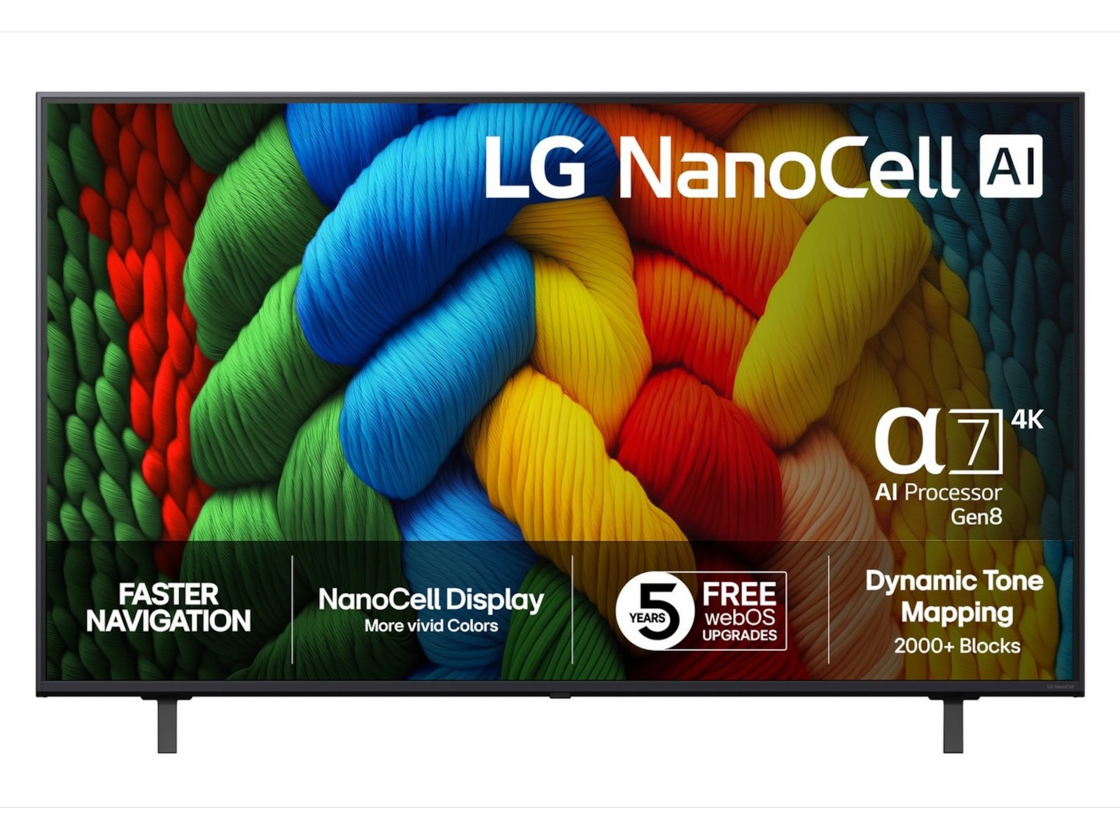 LG 50'' Nano AI 4K 50NANO80A (2025) + Soundbar 50 - 59 tommer TV