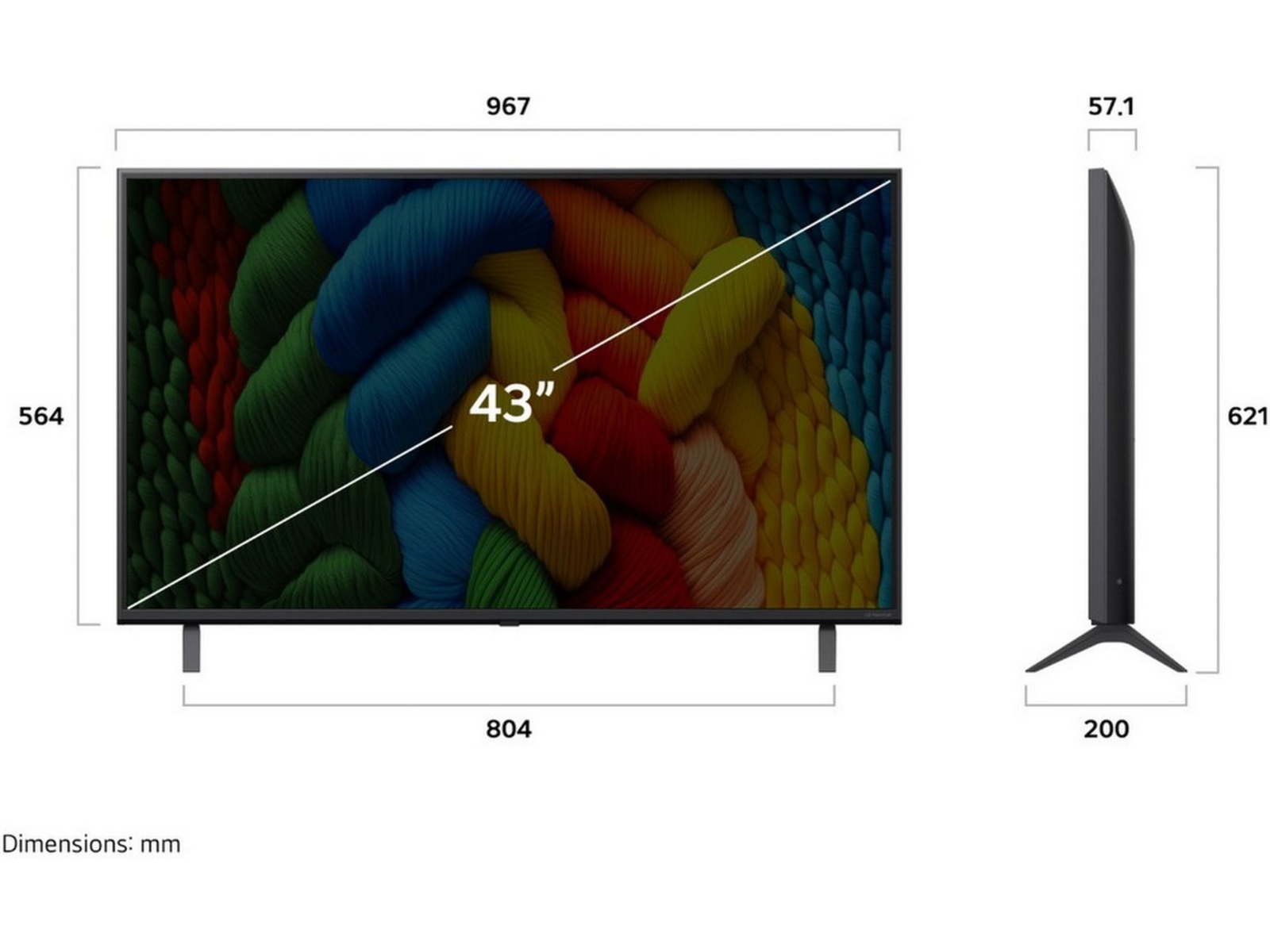 LG 43" NANO80 AI 4K NanoCell Smart TV (2025) + Soundbar  20 - 49 tommer TV