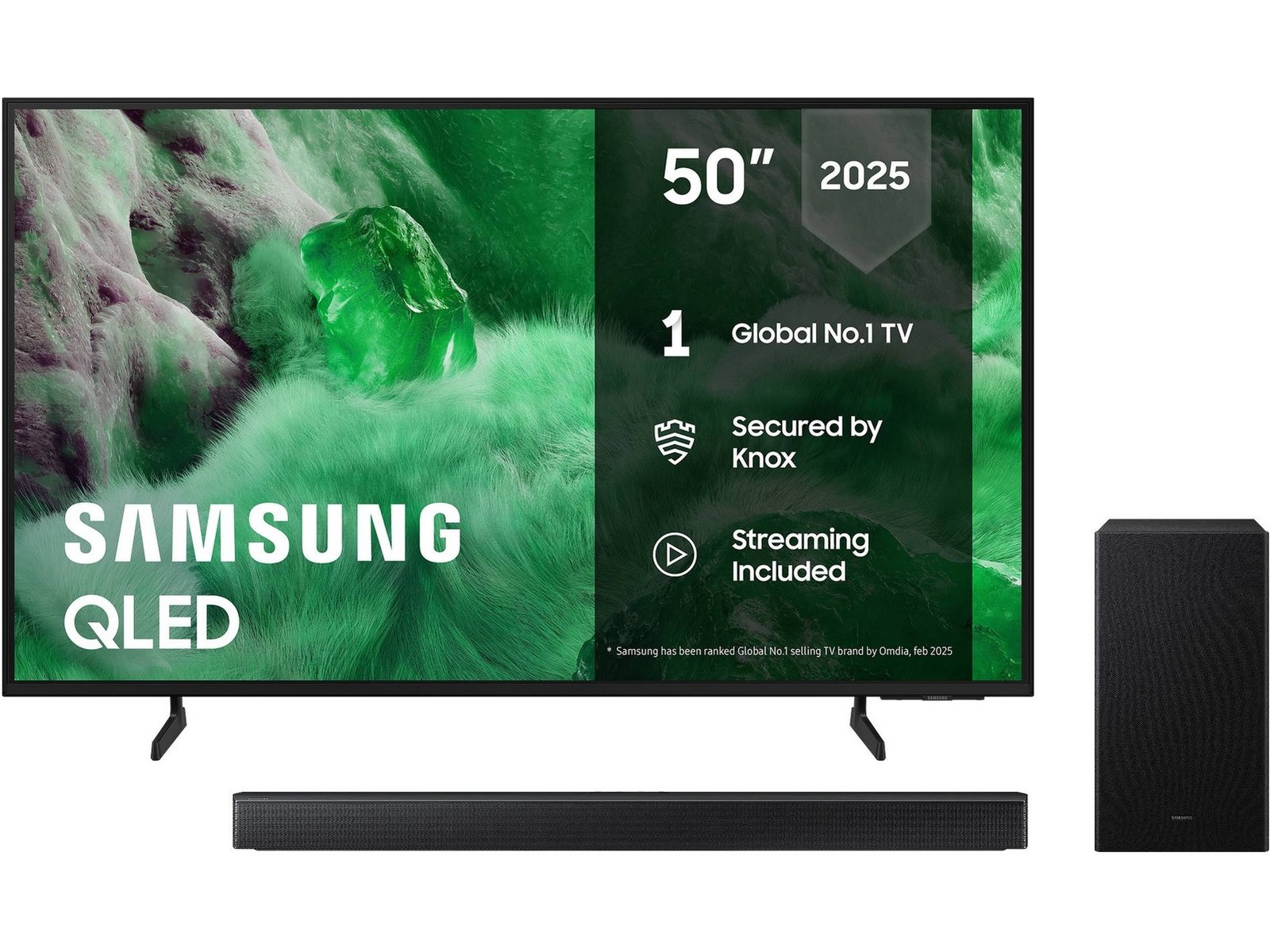 Samsung 50" Q7F2 QLED 4K Smart TV (2025) + Soundbar 50 - 59 tommer TV