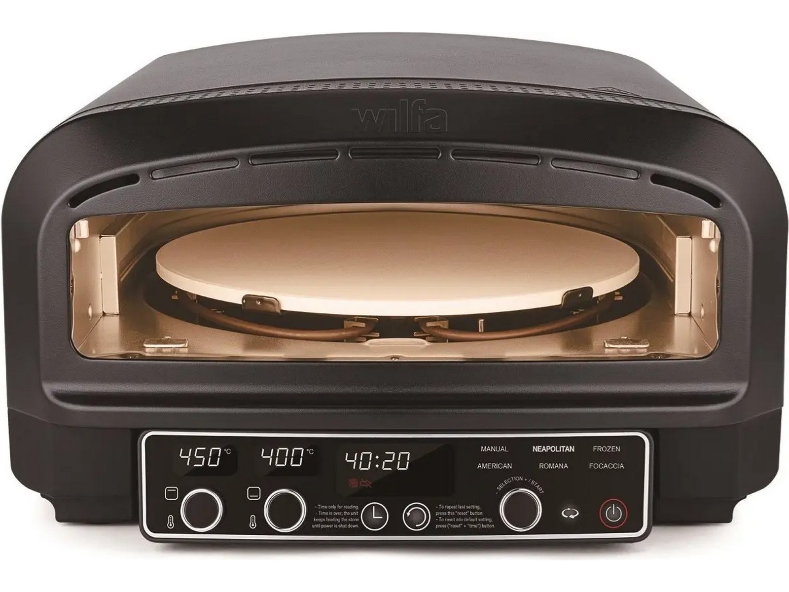 Wilfa P02DB-E2200 Elektrisk Pizzaovn Pizzaovne