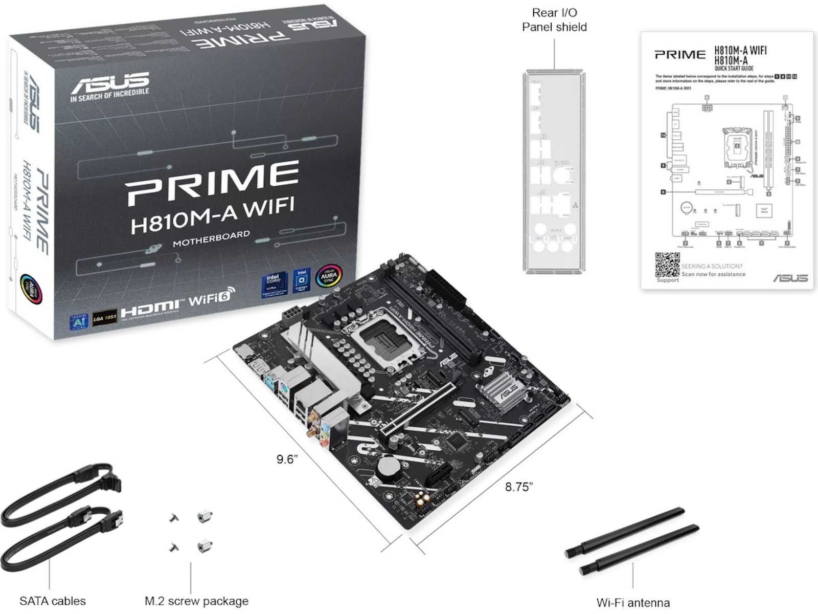 Asus PRIME H810M-A bundkort WIFI Intel Socket