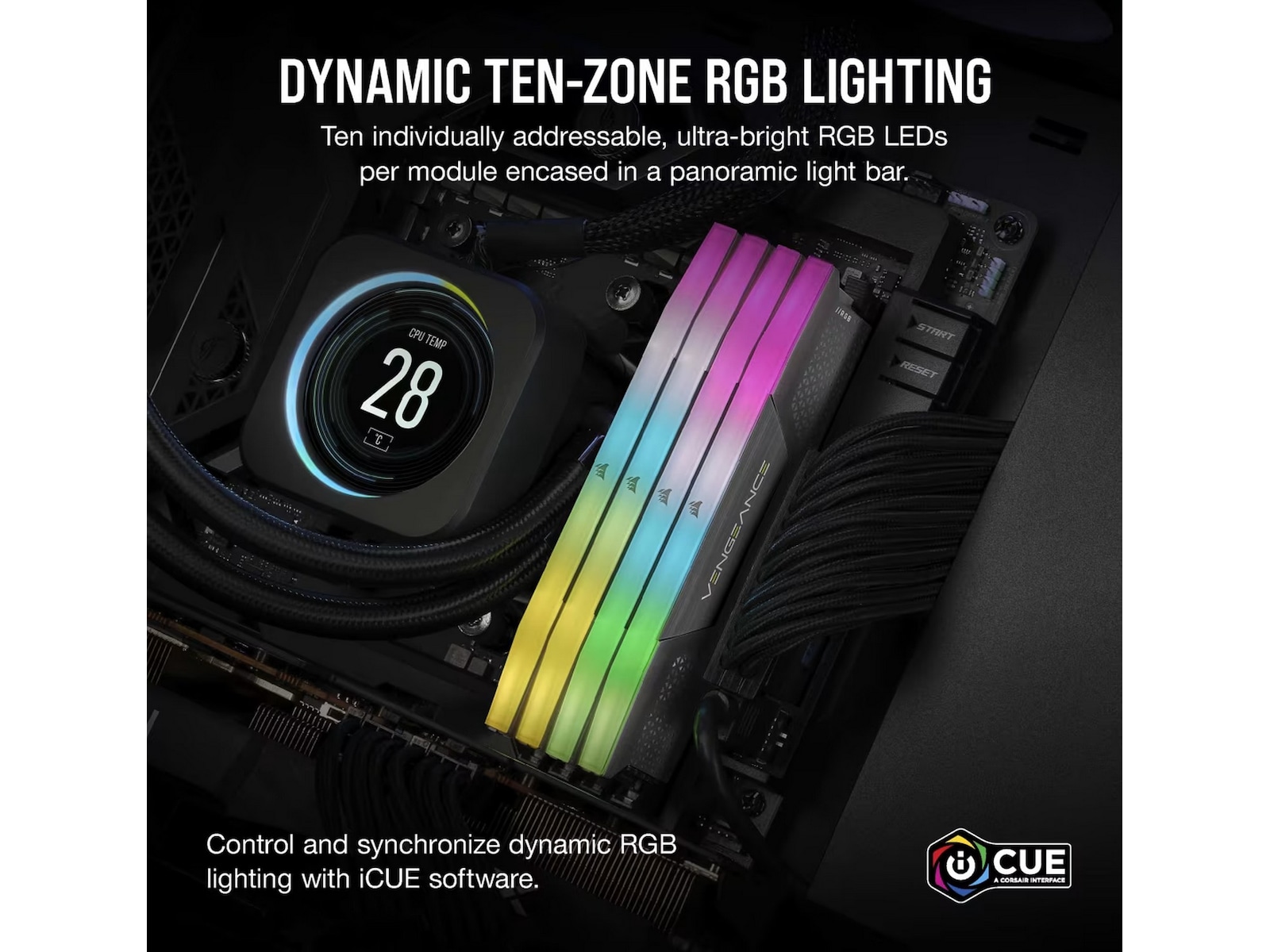 Corsair Vengeance RGB DDR5 6000MHz 64GB Hukommelse (RAM)