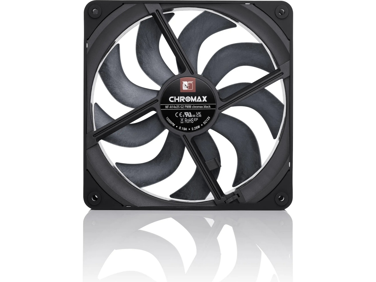 Noctua NF-A14x25 G2 PWM chromax.black blæser Blæsere