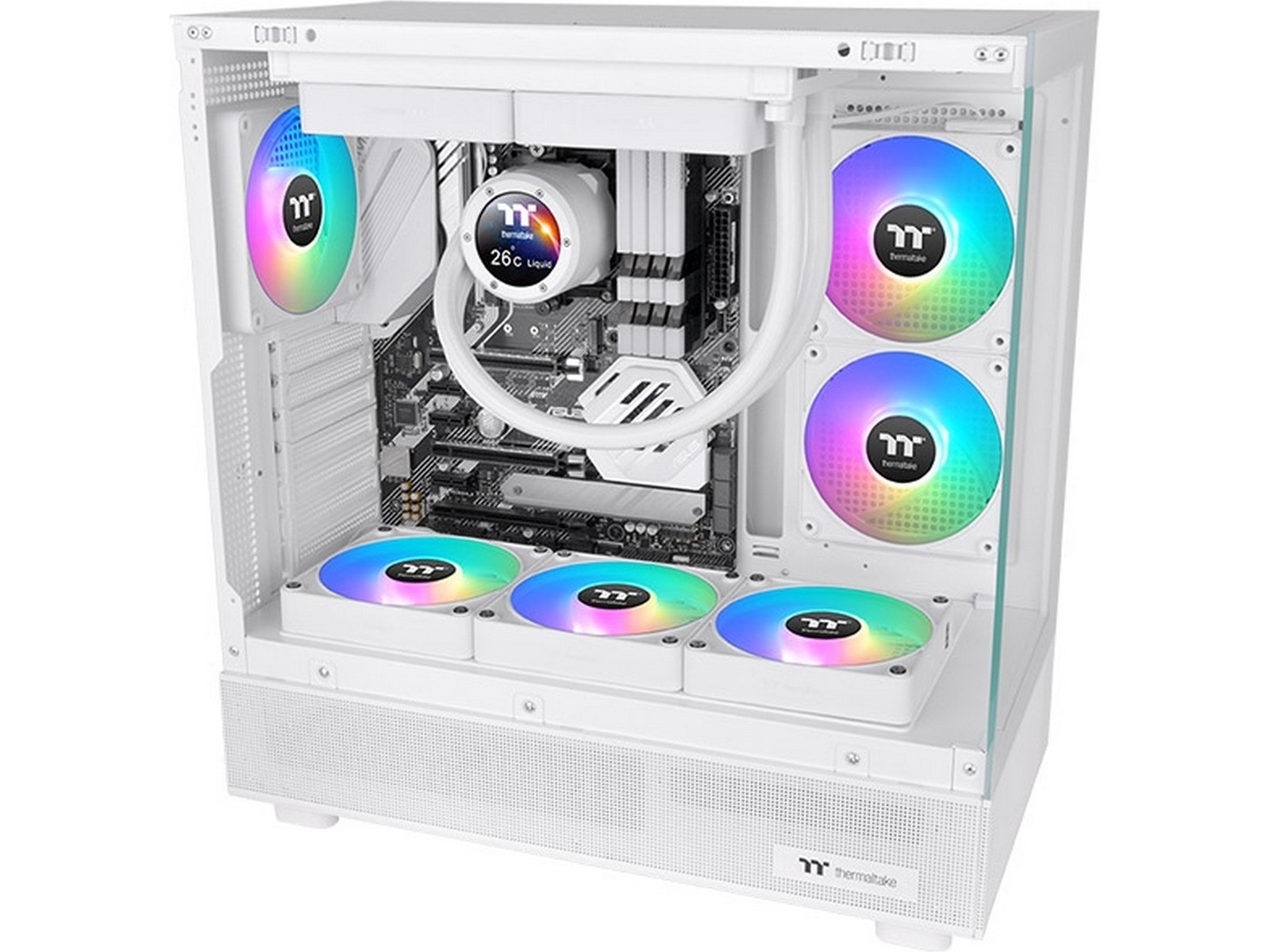 Thermaltake CT140 EX ARGB Sync blæser 3-pak (hvid) Blæsere