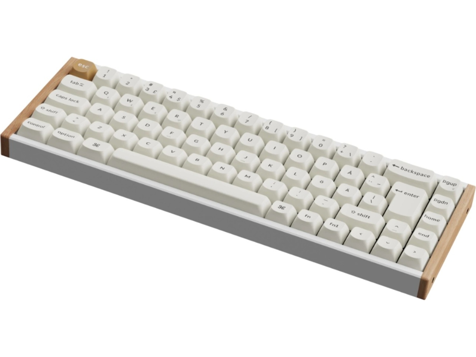 Keychron K6 HE SE Trådløst gamingtastatur (træ/hvid) Gamingkeyboard