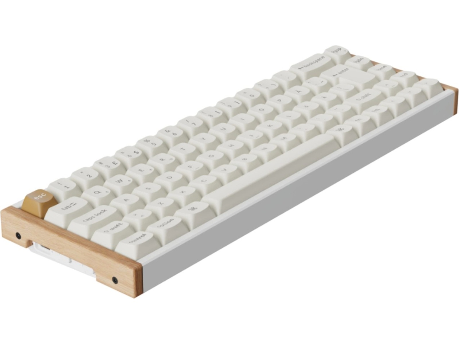 Keychron K6 HE SE Trådløst gamingtastatur (træ/hvid) Gamingkeyboard