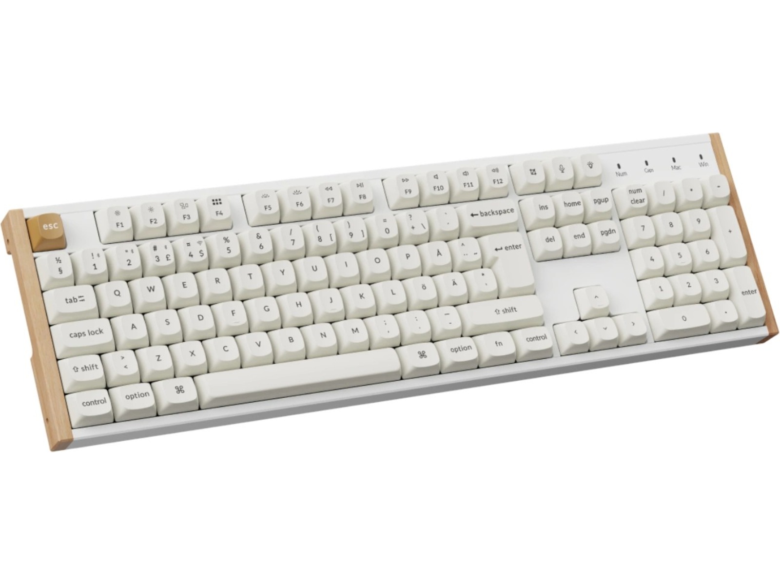 Keychron K10 HE SE Trådløst gamingtastatur (træ/hvid) Gamingkeyboard