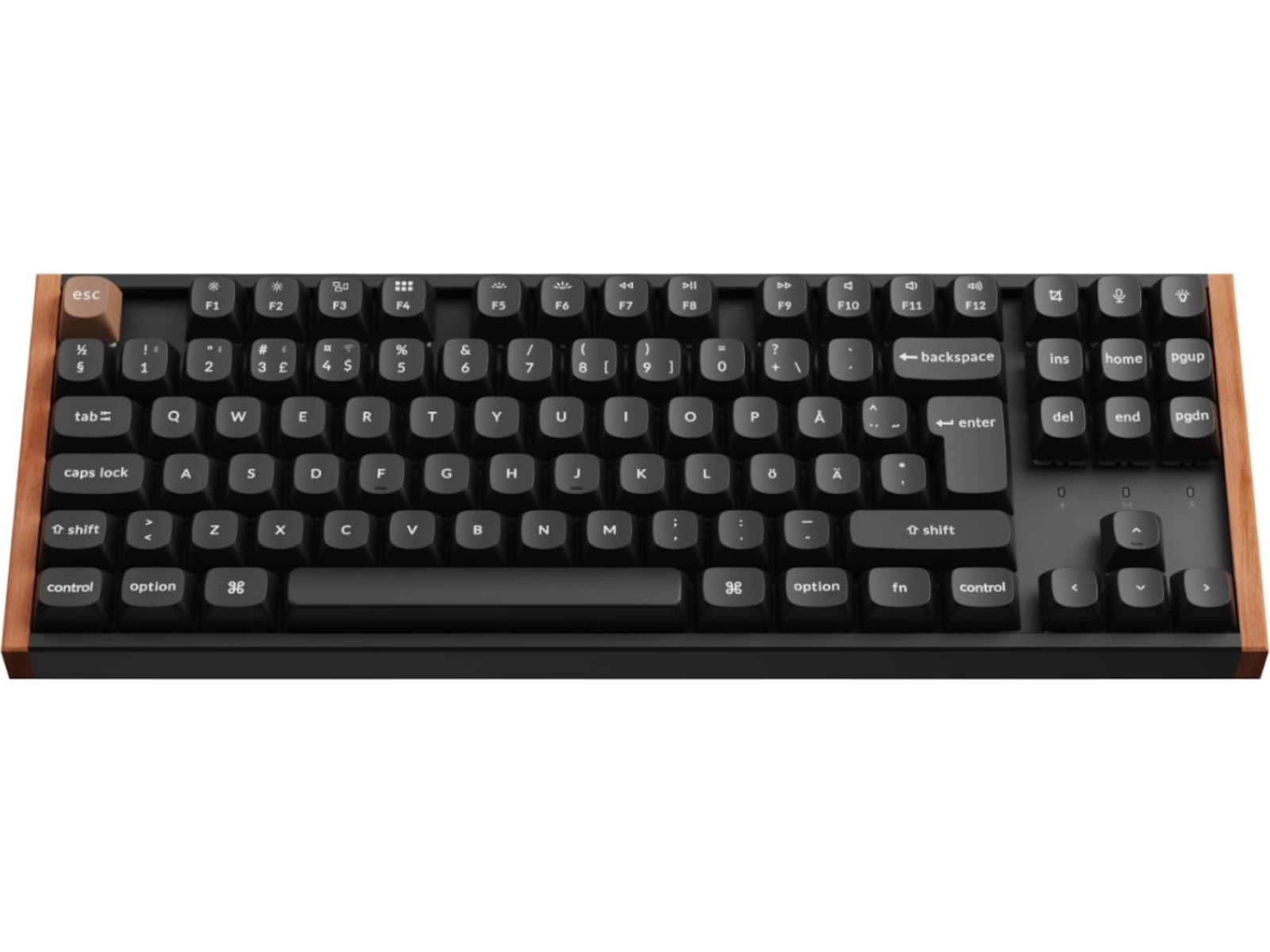 Keychron K8 HE SE Trådløst Gamingtastatur (træ/sort) Gamingkeyboard