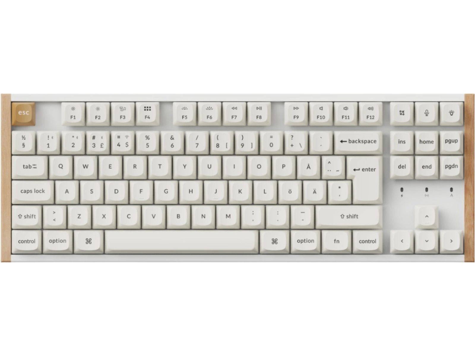 Keychron K8 HE SE Trådløst gamingtastatur (træ/hvid) Gamingkeyboard