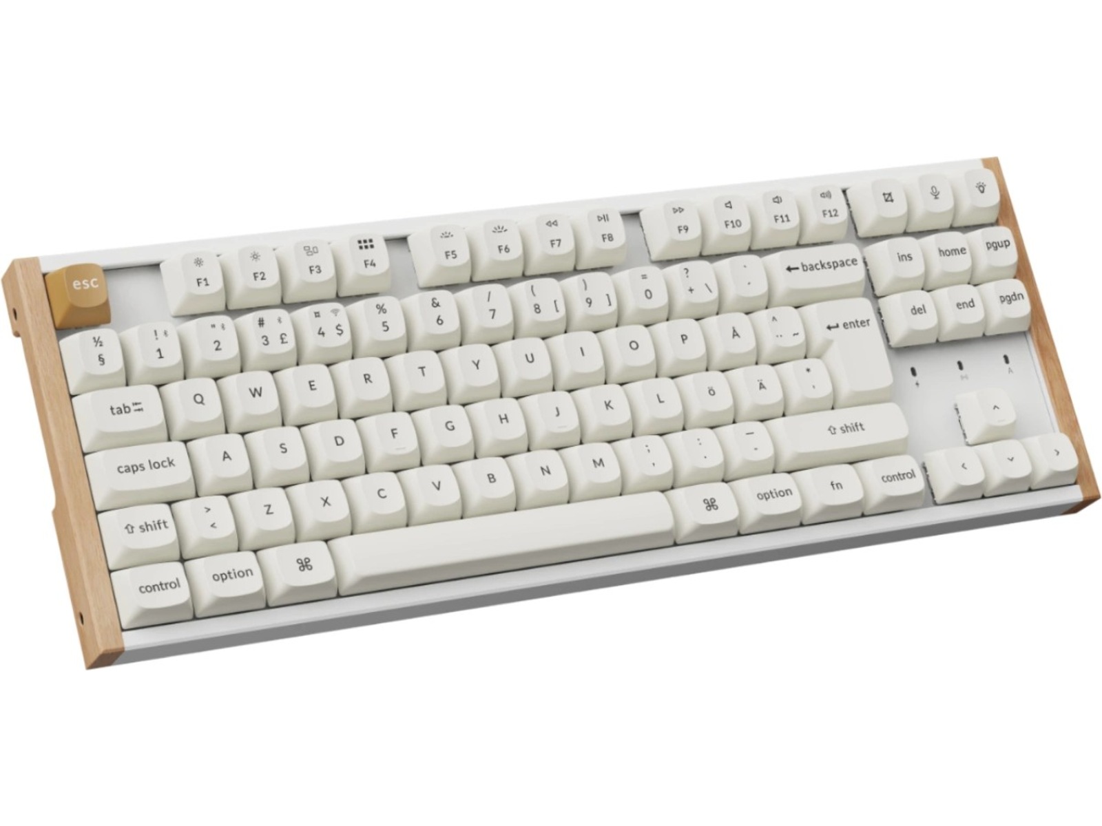 Keychron K8 HE SE Trådløst gamingtastatur (træ/hvid) Gamingkeyboard