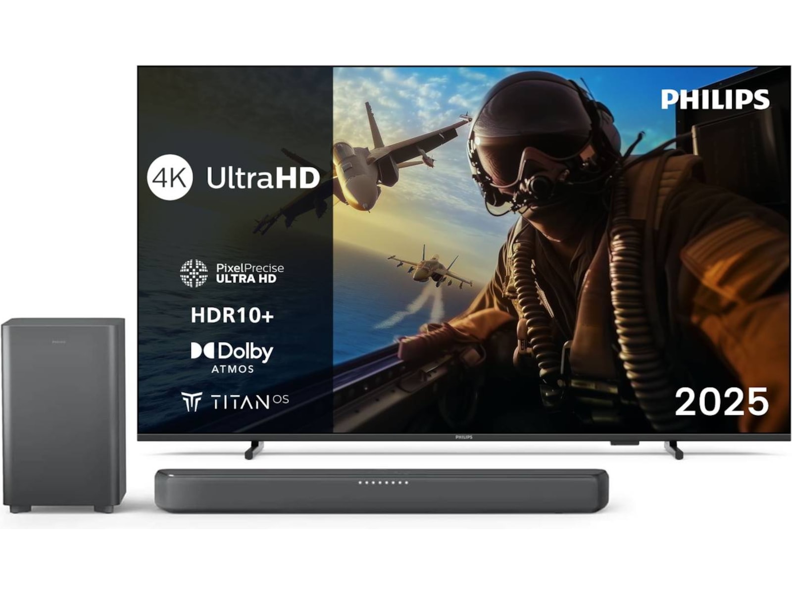 Philips 75" PUS7000/12 4K LED Smart TV (2025) + soundbar 60 - 69 tommer TV