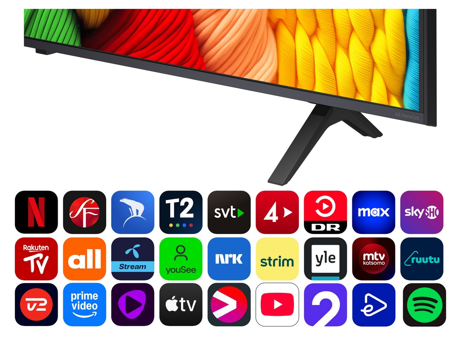 LG 55" NANO80 AI 4K NanoCell smart-tv (2025) + soundbar 60 - 69 tommer TV