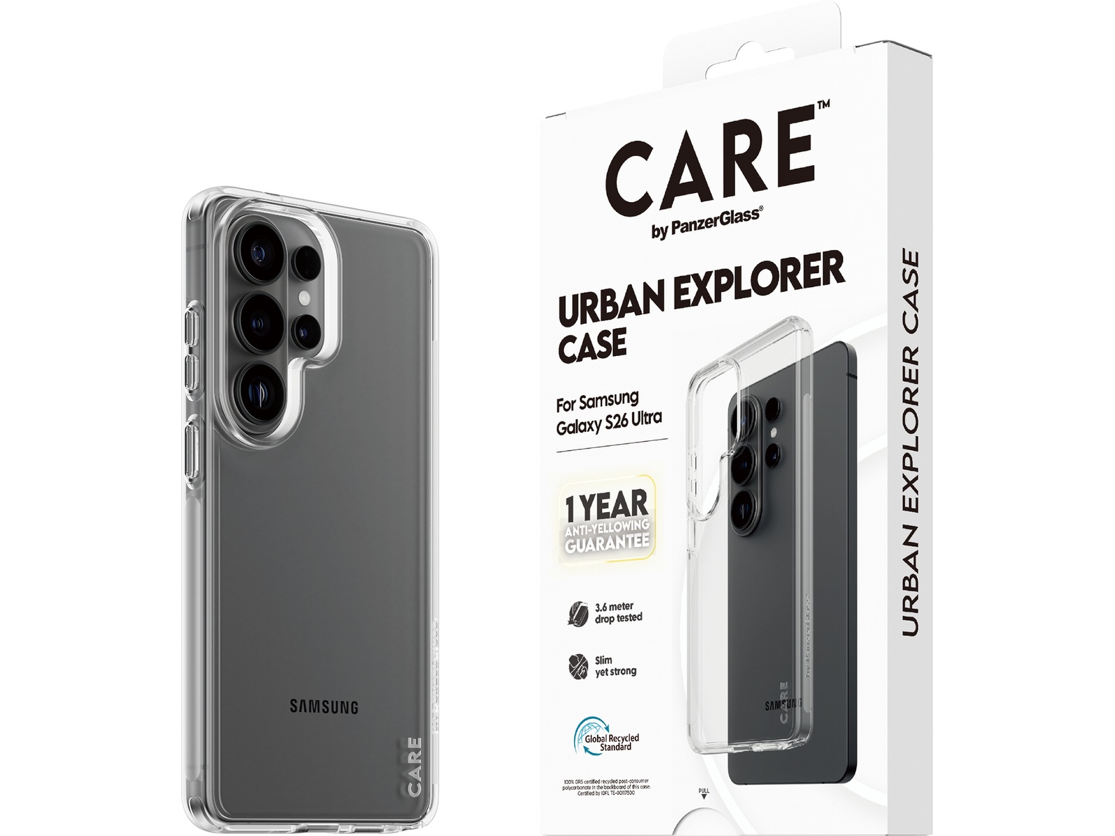PanzerGlass CARE Galaxy S26 Ultra Urban Explorer cover (gennemsigtig) Mobilcover