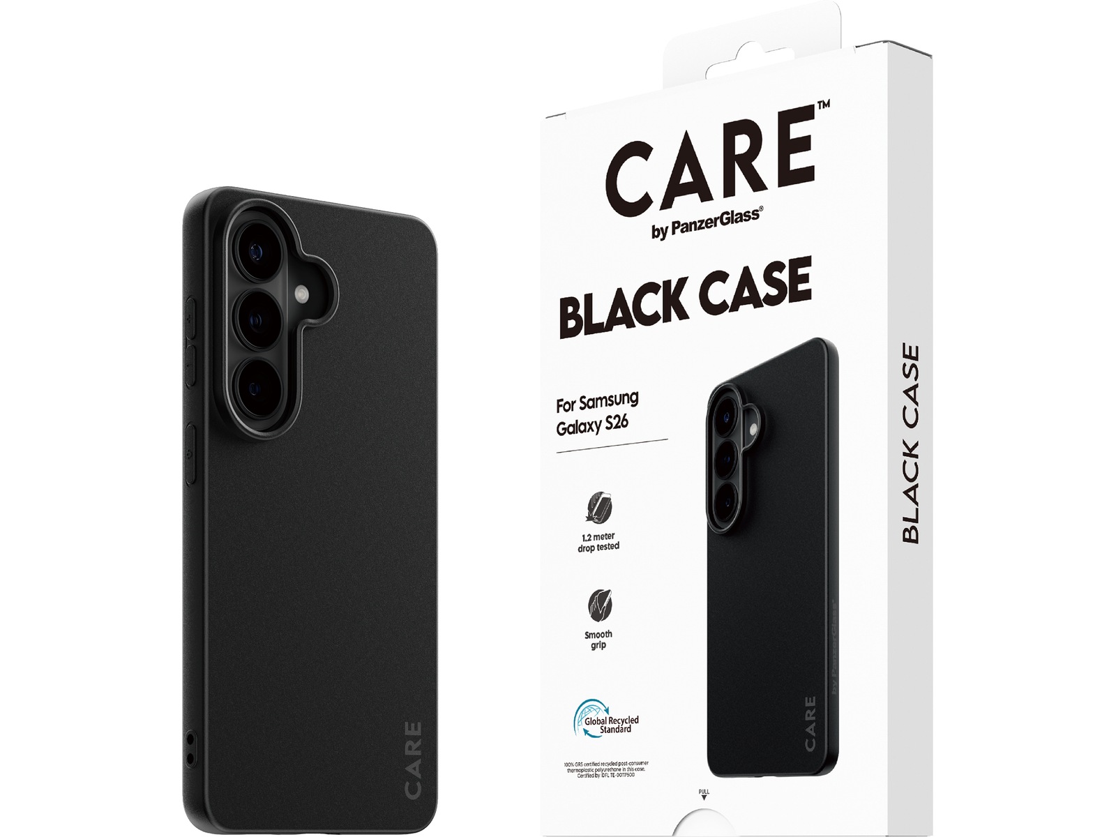 PanzerGlass CARE Galaxy S26 TPU-cover (sort) Mobilcover