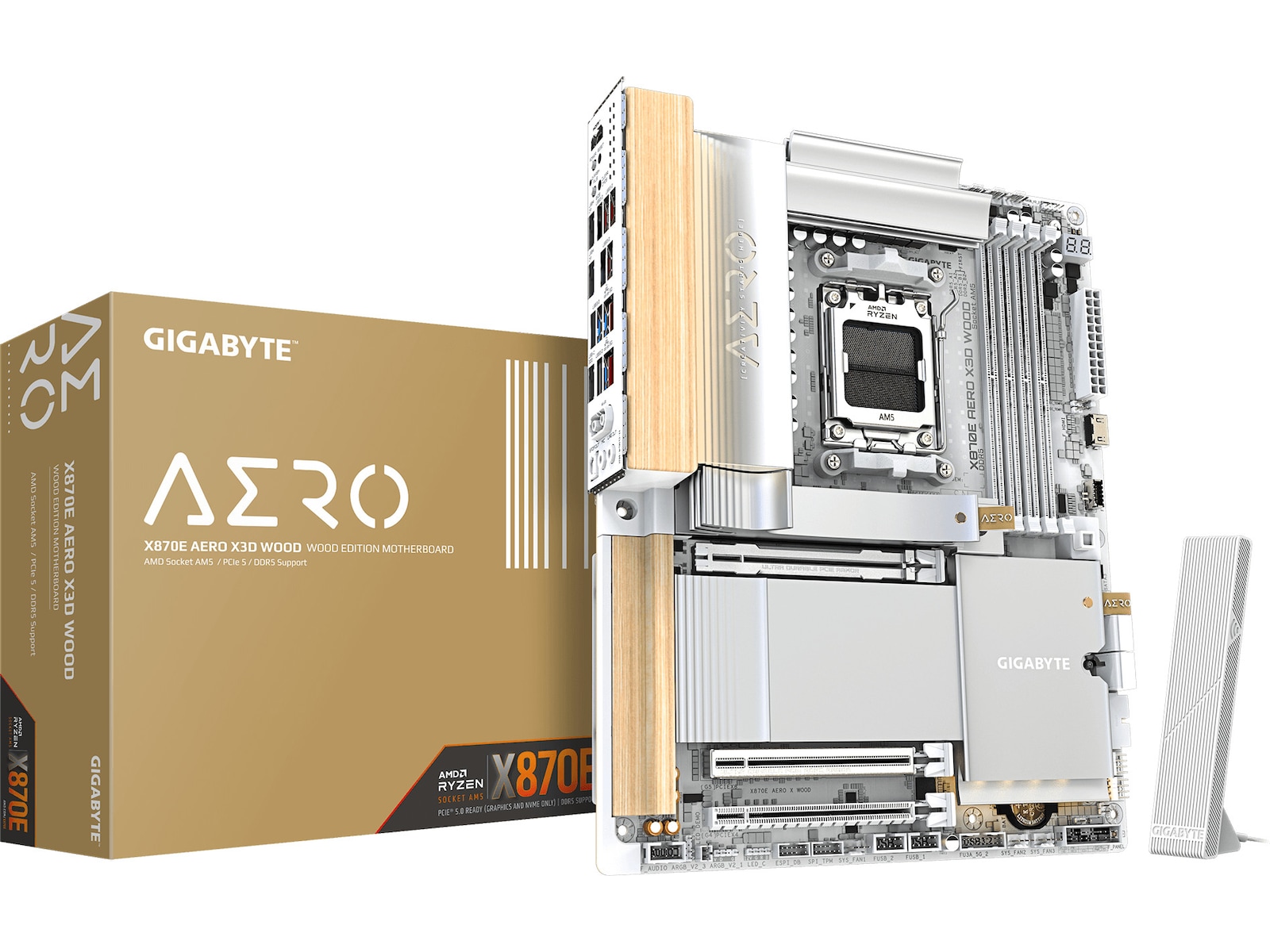 Gigabyte X870E AERO X3D WOOD bundkort AMD Socket
