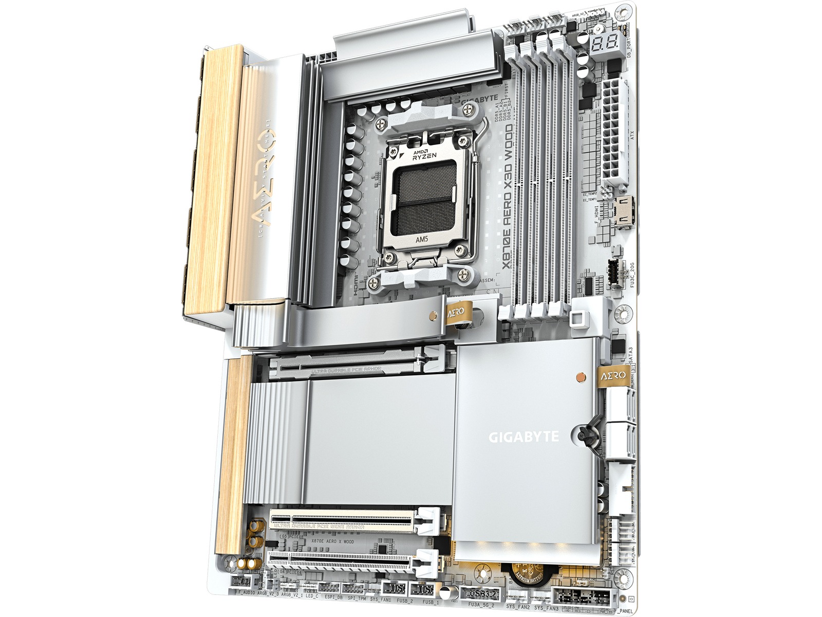 Gigabyte X870E AERO X3D WOOD bundkort AMD Socket