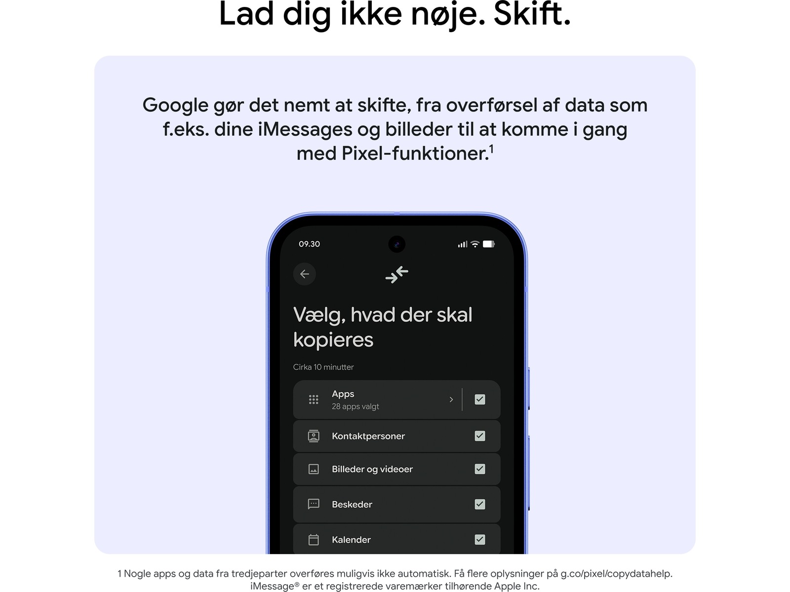 Google Pixel 10a 128GB (lavendel) Mobiltelefoner