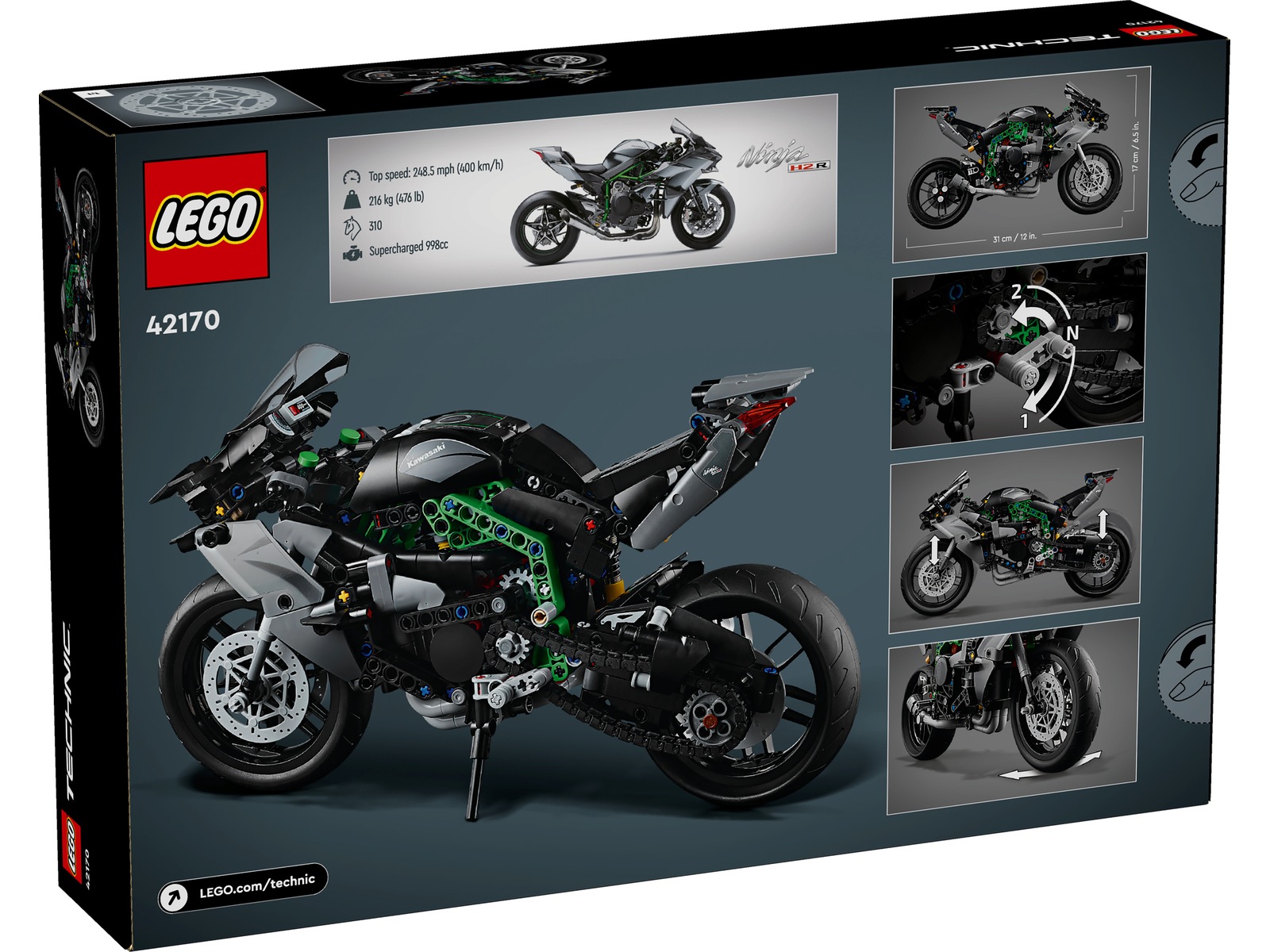 LEGO Technic Kawasaki Ninja H2R motorcykel 42170 LEGO