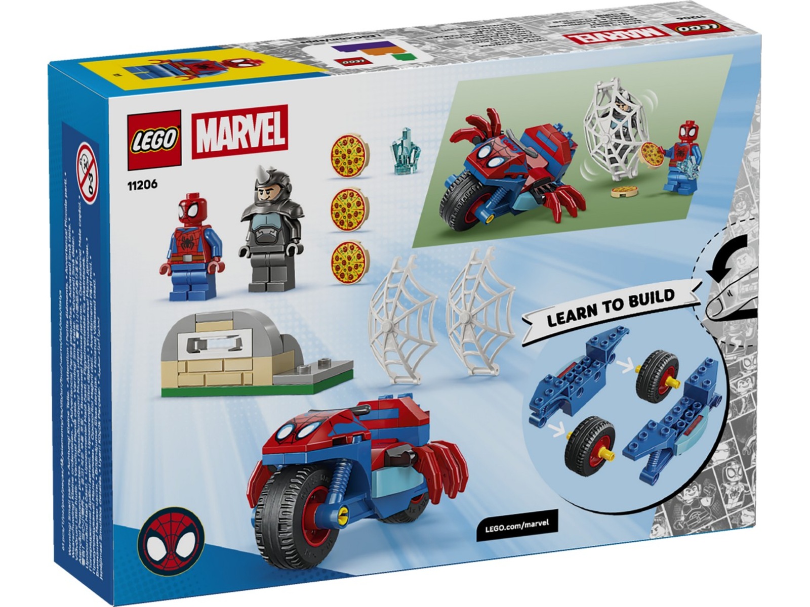LEGO Spidey på motorcykel mod Rhino 11206 LEGO